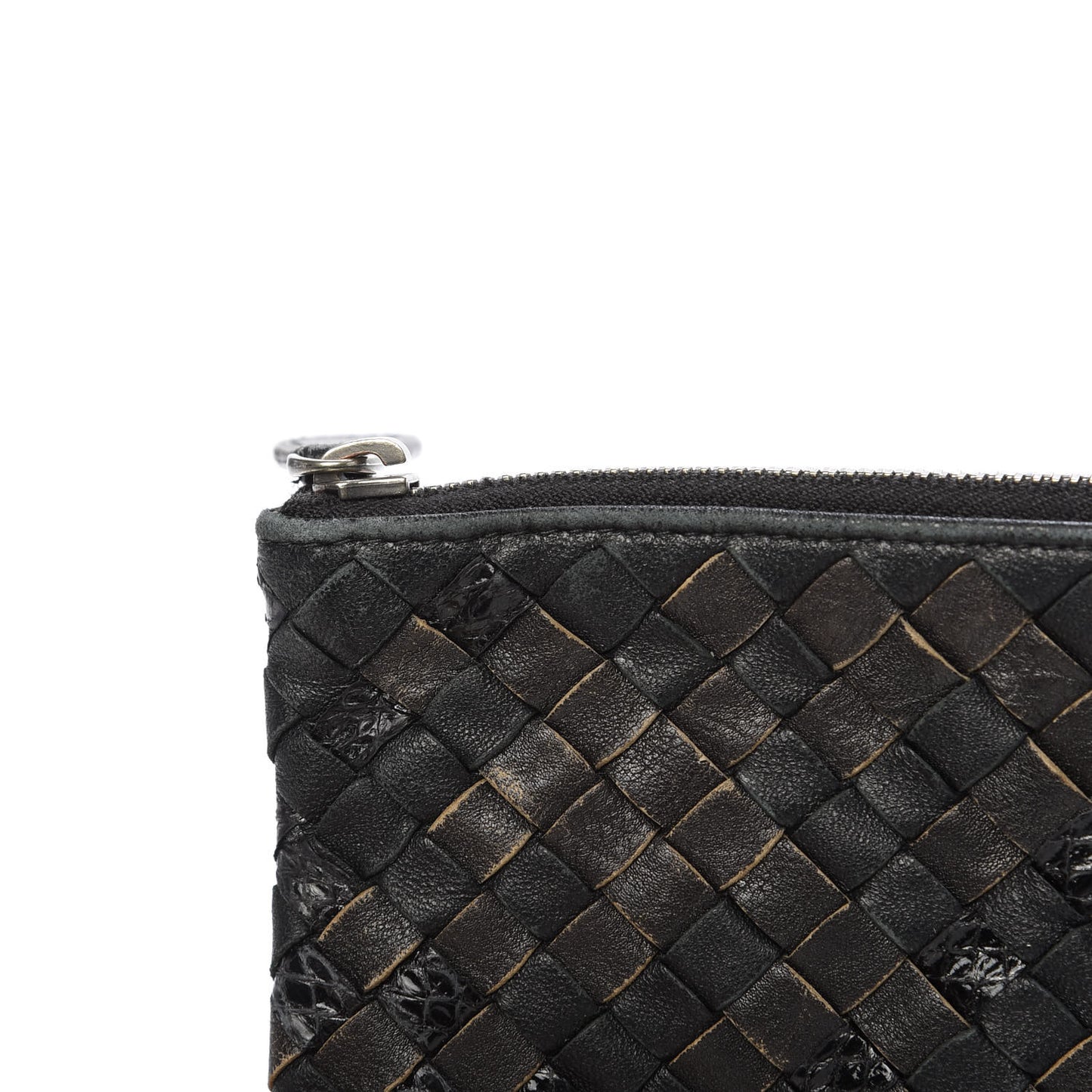 Nappa Ayers Intrecciato Medium Document Case Black