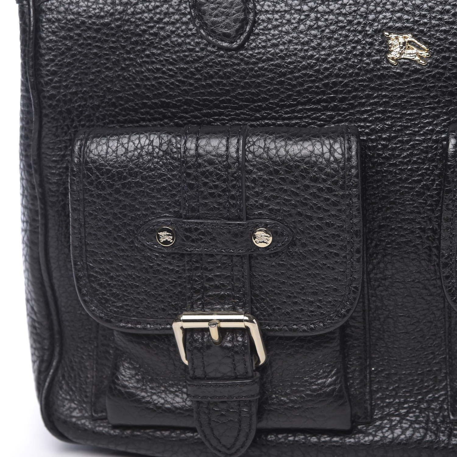 Burberry Hertiage Grain Medium Chadwich Tote Black 11 of 14