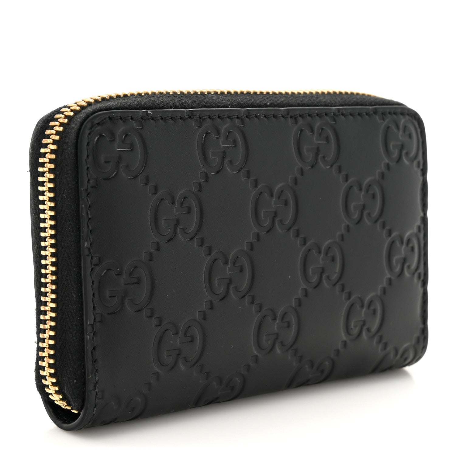 Gucci Guccissima Zip Around Card Case Black 3 of 10
