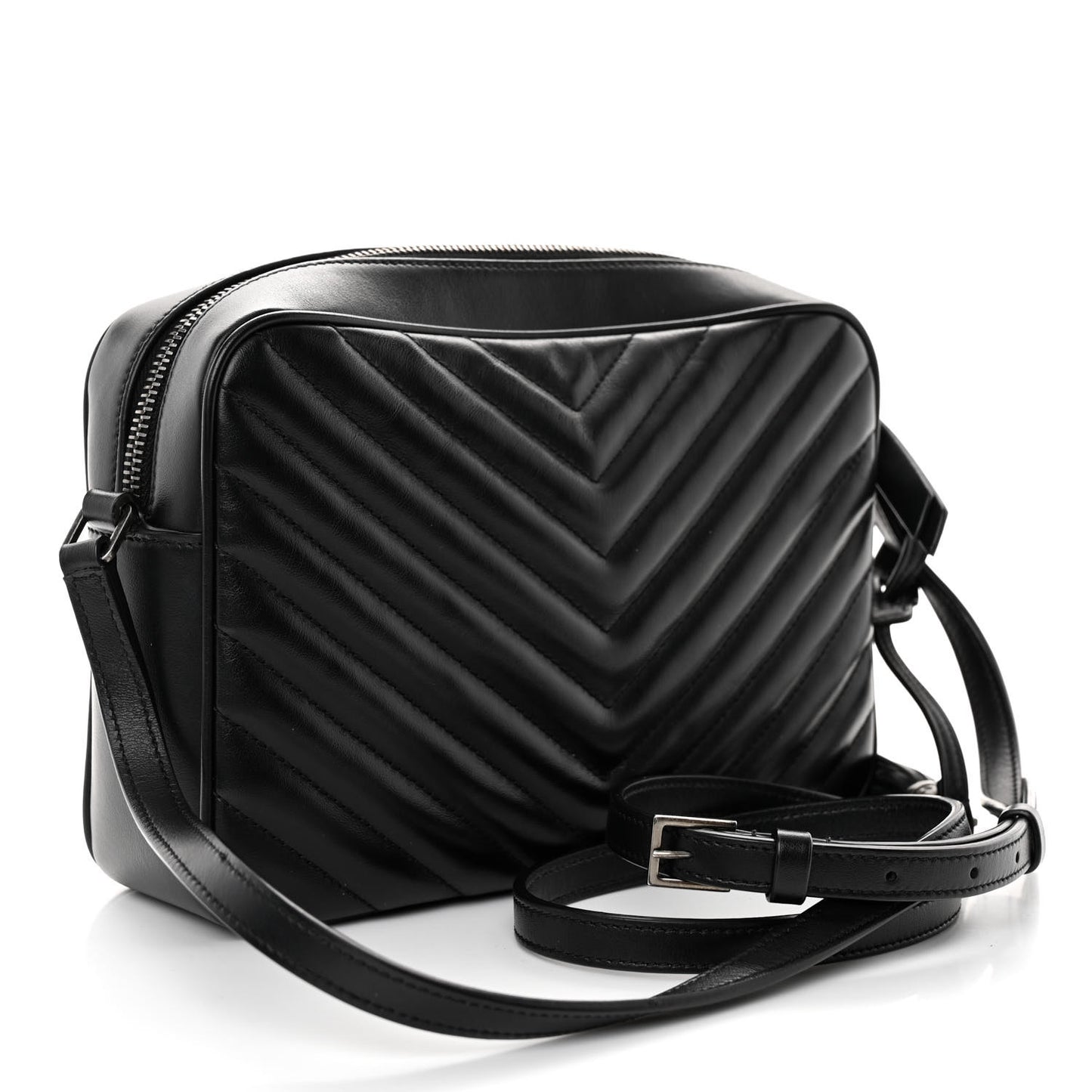 Calfskin Matelasse Monogram Lou Camera Bag Black
