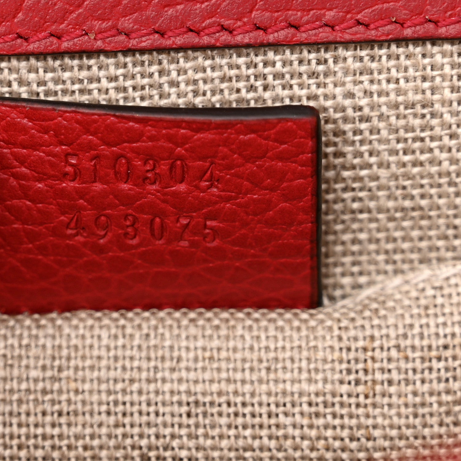 Gucci Dollar Calfskin Small Interlocking G Shoulder Bag Red 7 of 10