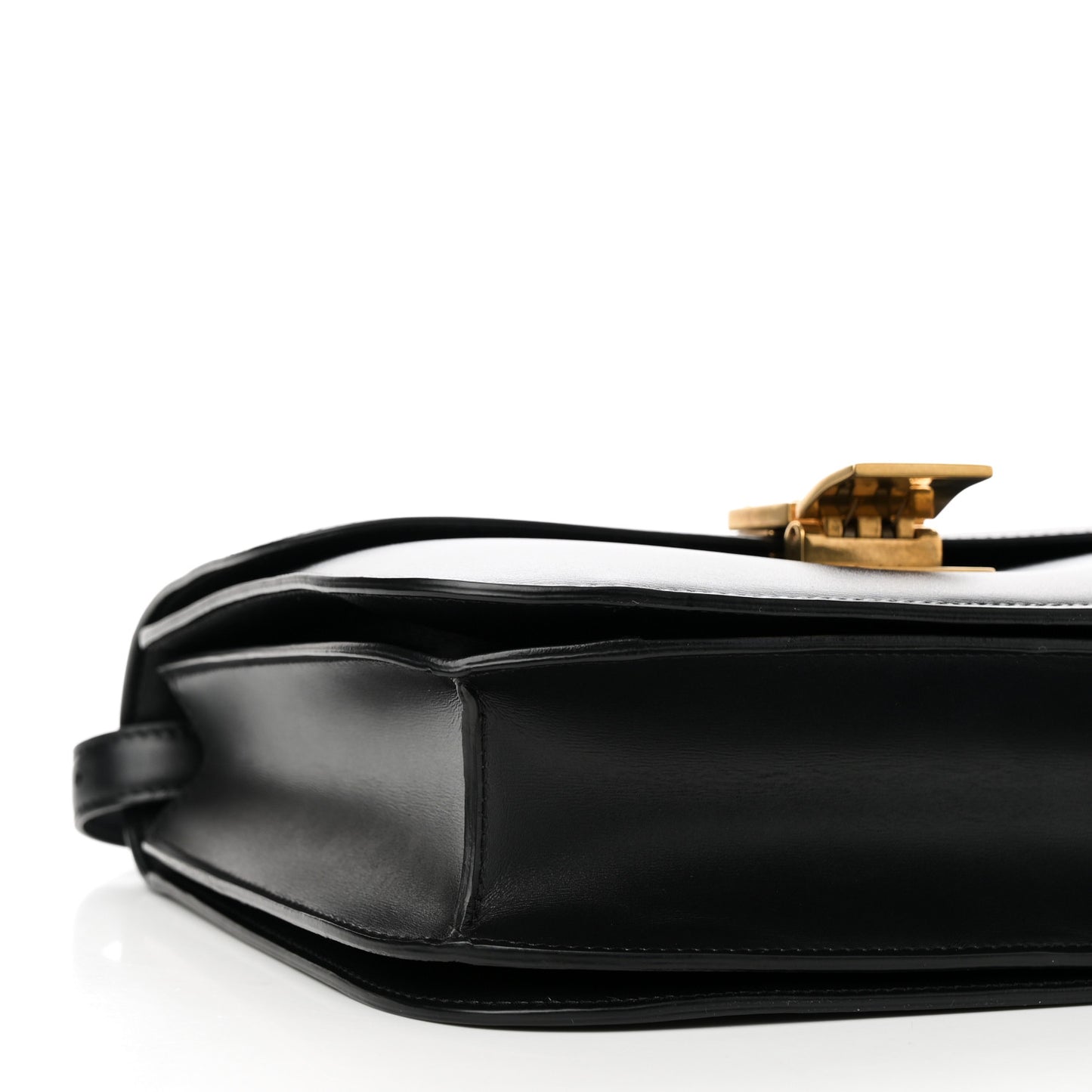 Box Calfskin Medium Classic Box Flap Bag Black