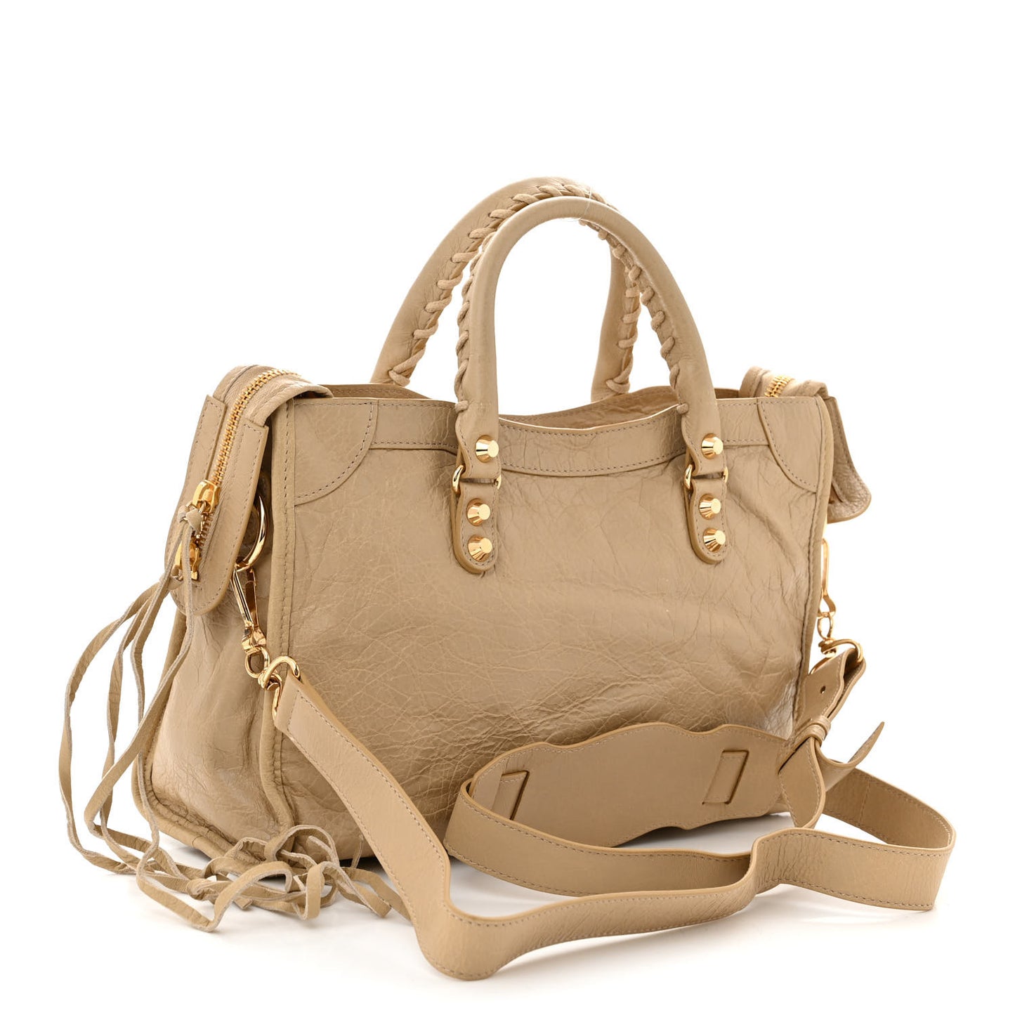 Agneau Classic Gold Hardware S City Beige Sable