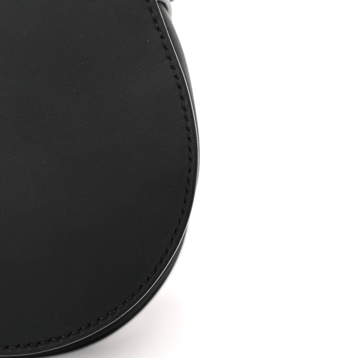 Ultra Matte Calfskin Mini Saddle Bag Black