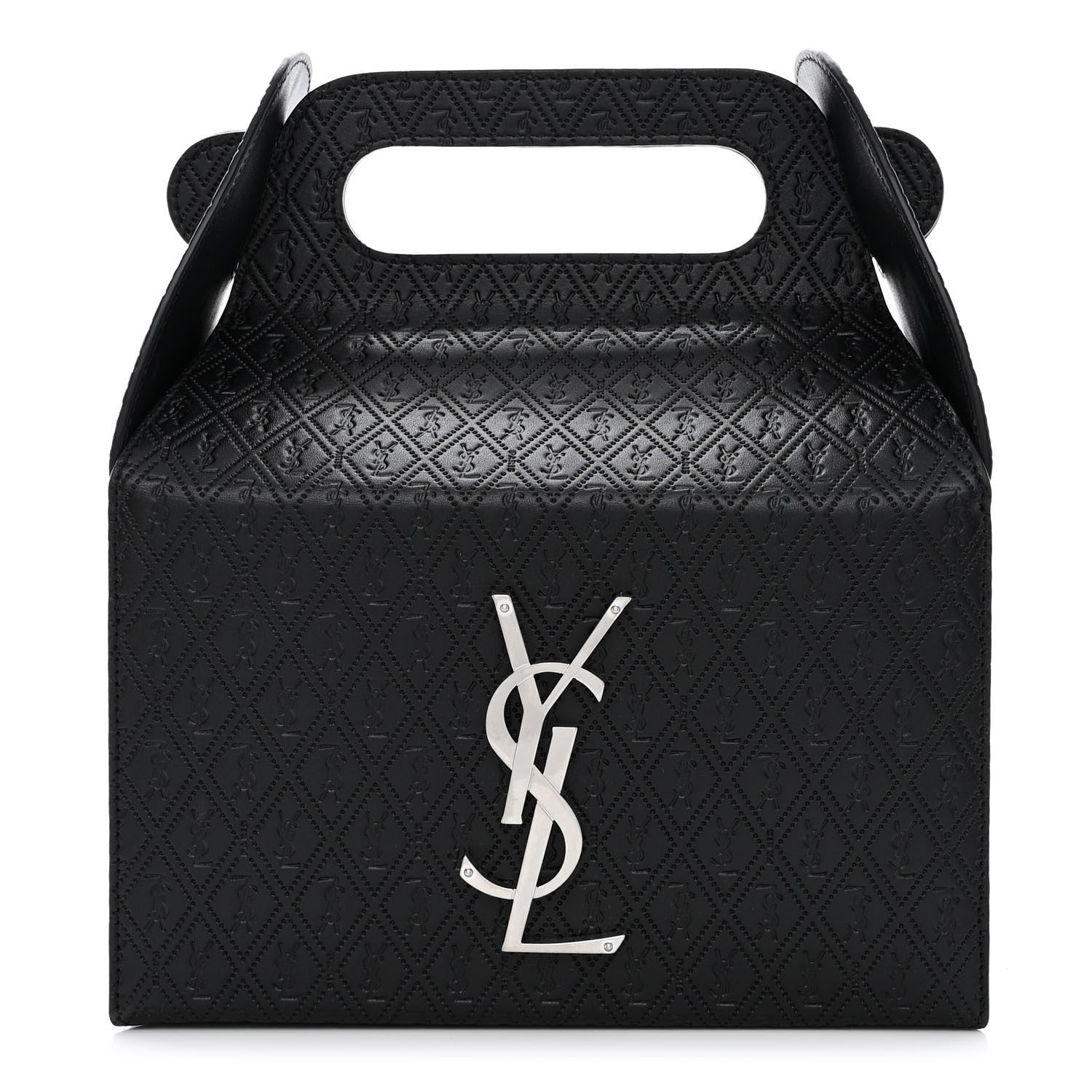 Saint Laurent Calfskin Monogram Take Away Box Black 1 of 10