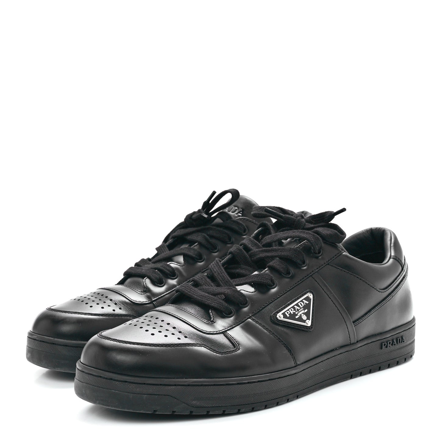 Vitello Rois Metal Triangle Logo Mens Downtown Low Top Sneakers 11 Black
