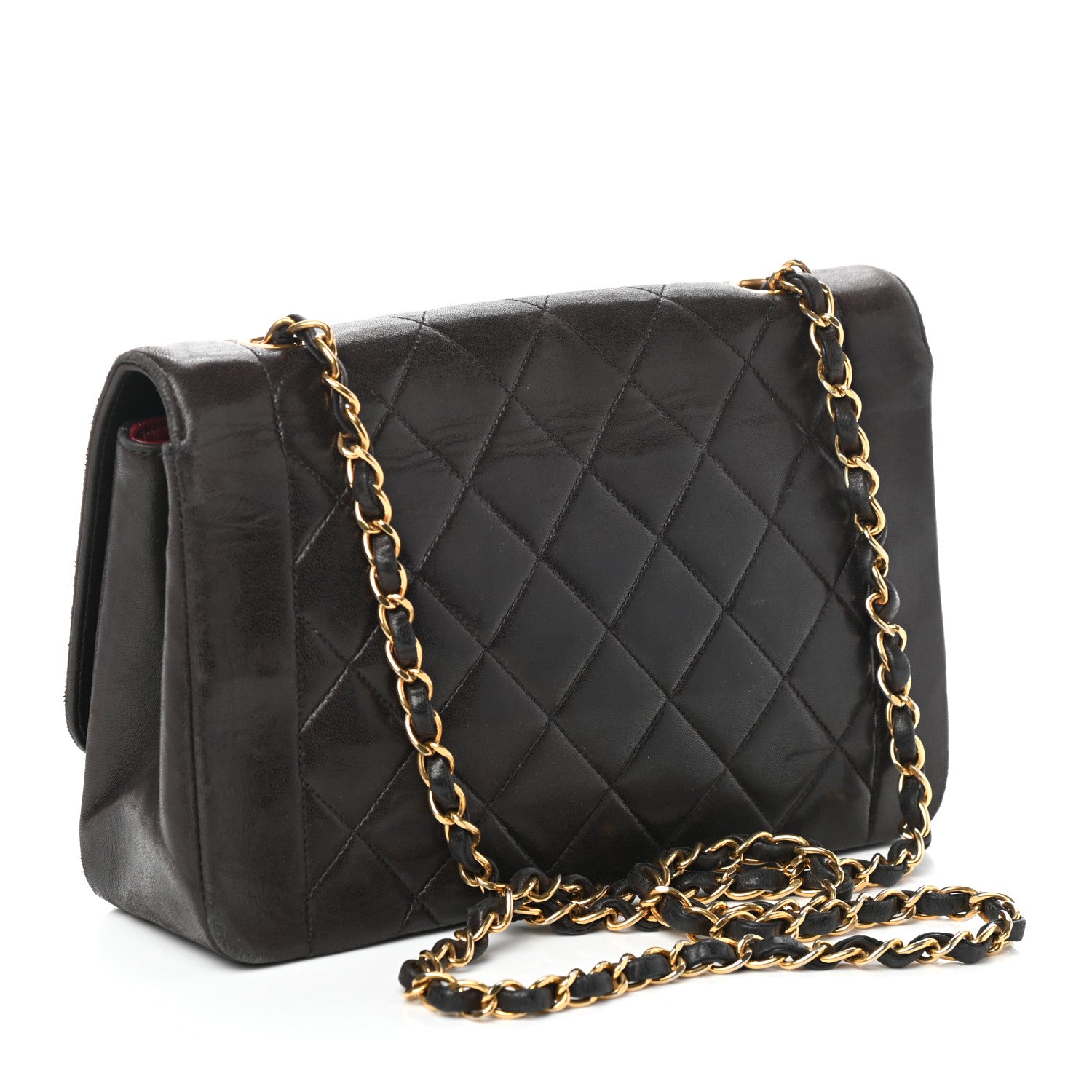 Chanel Lambskin Quilted Medium Single Flap Brown 3 of 11