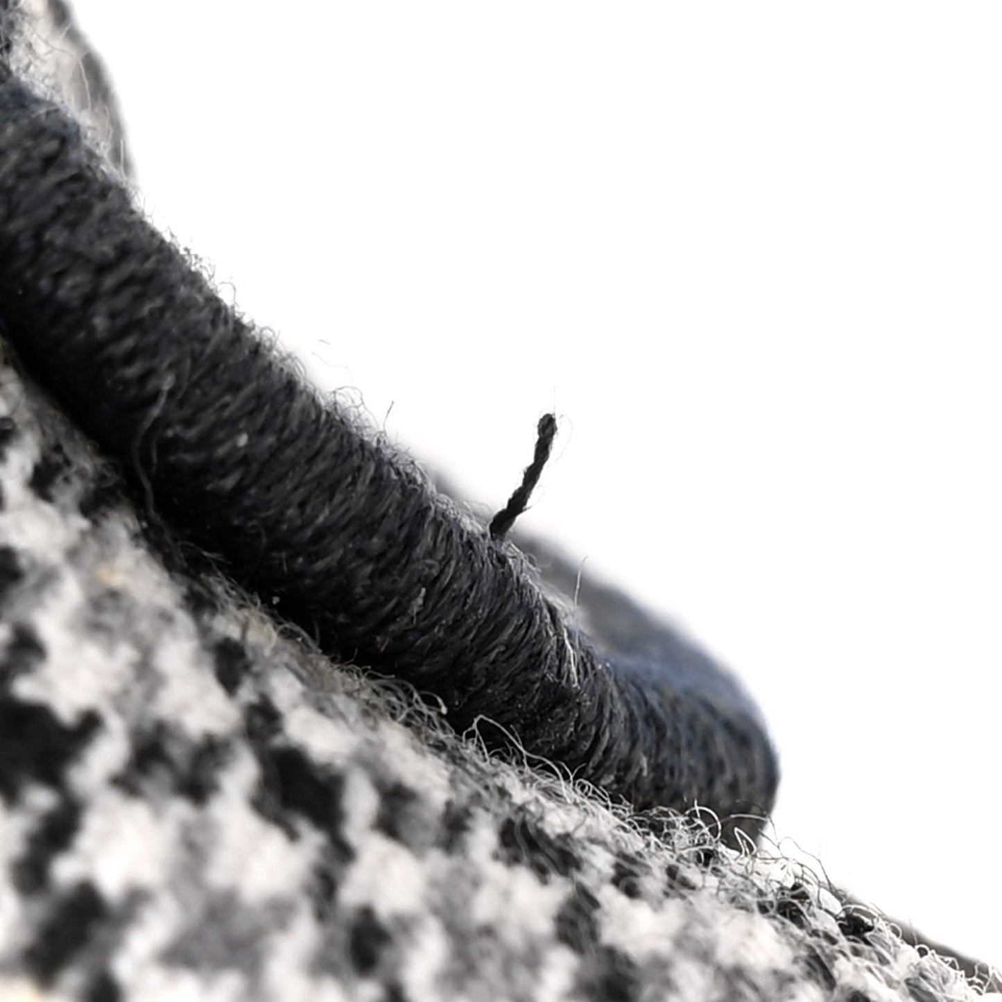 Wool Vitello Grace Small Houndstooth Small Fendigraphy Hobo Bag Grigio Anthracite
