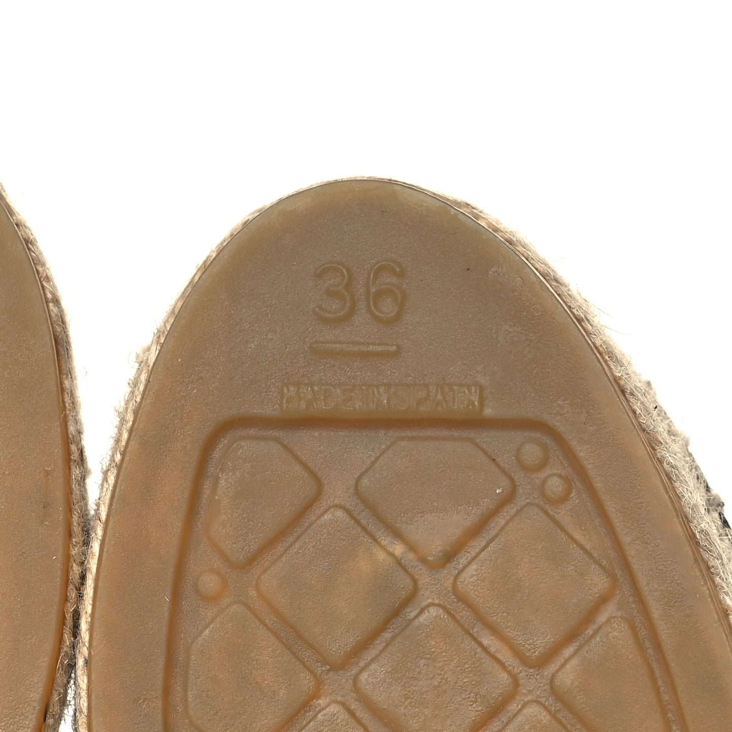 Mesh Grosgrain CC Espadrilles 36 Black