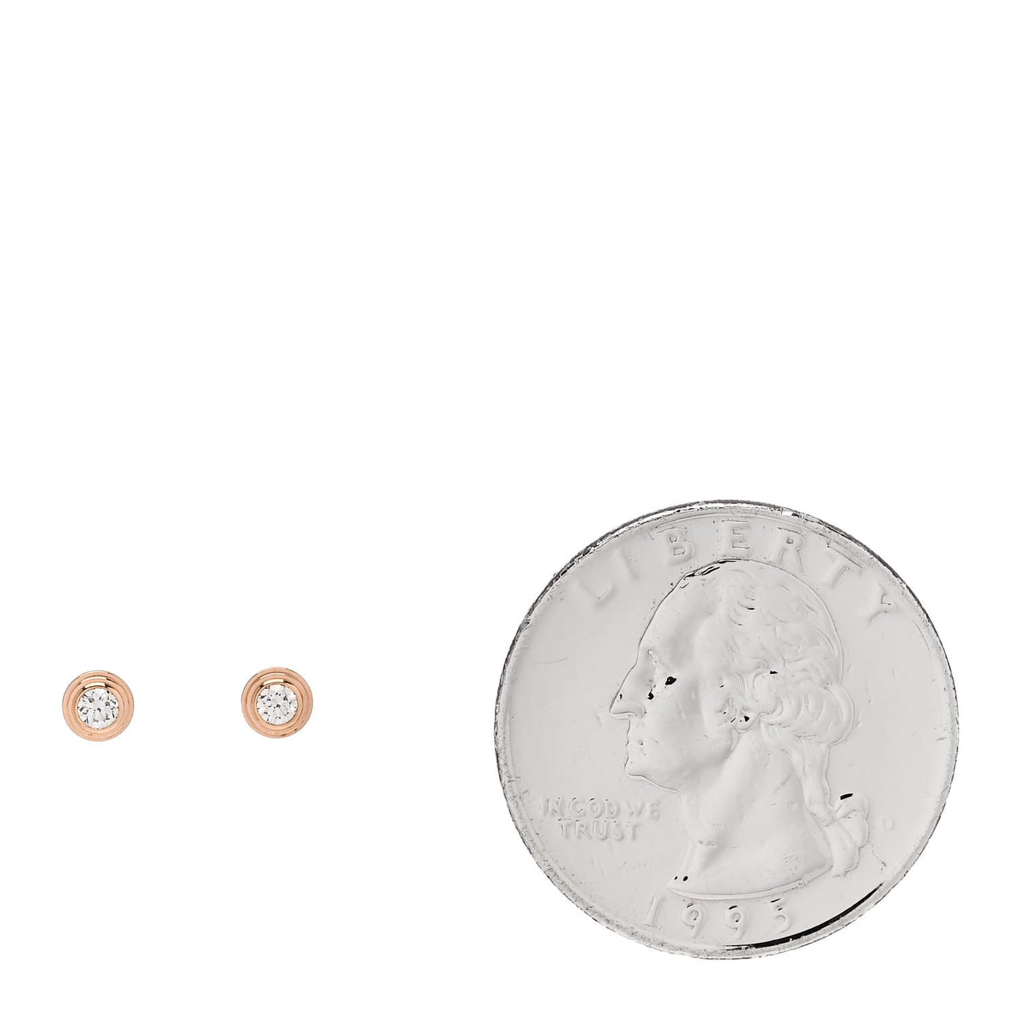 18K Pink Gold Diamond XS D'Amour Earrings
