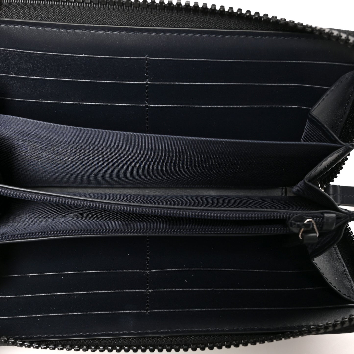 GG Supreme Monogram Blooms Zip Around Wallet Blue