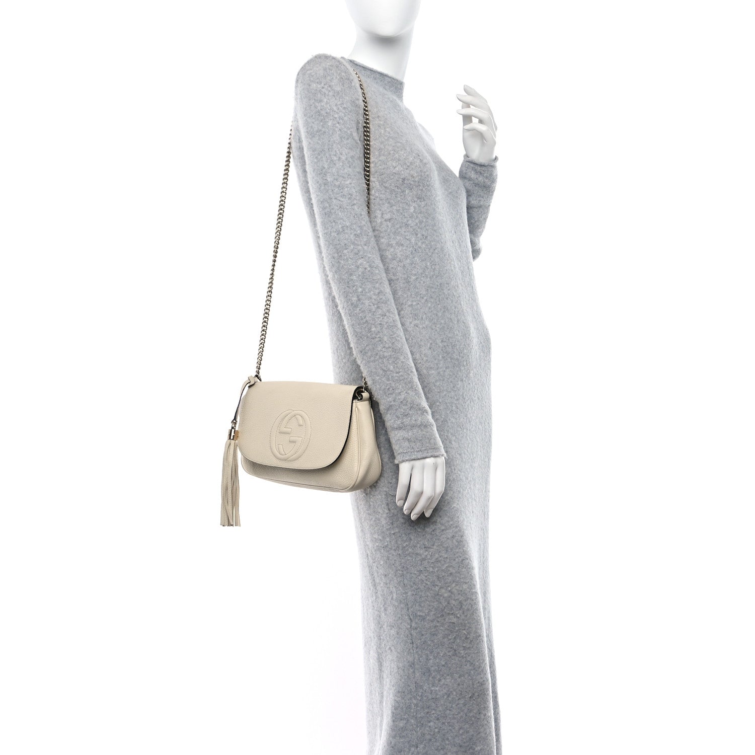 Gucci Cellarius Calfskin Medium Soho Flap Crossbody Ivoire 2 of 14