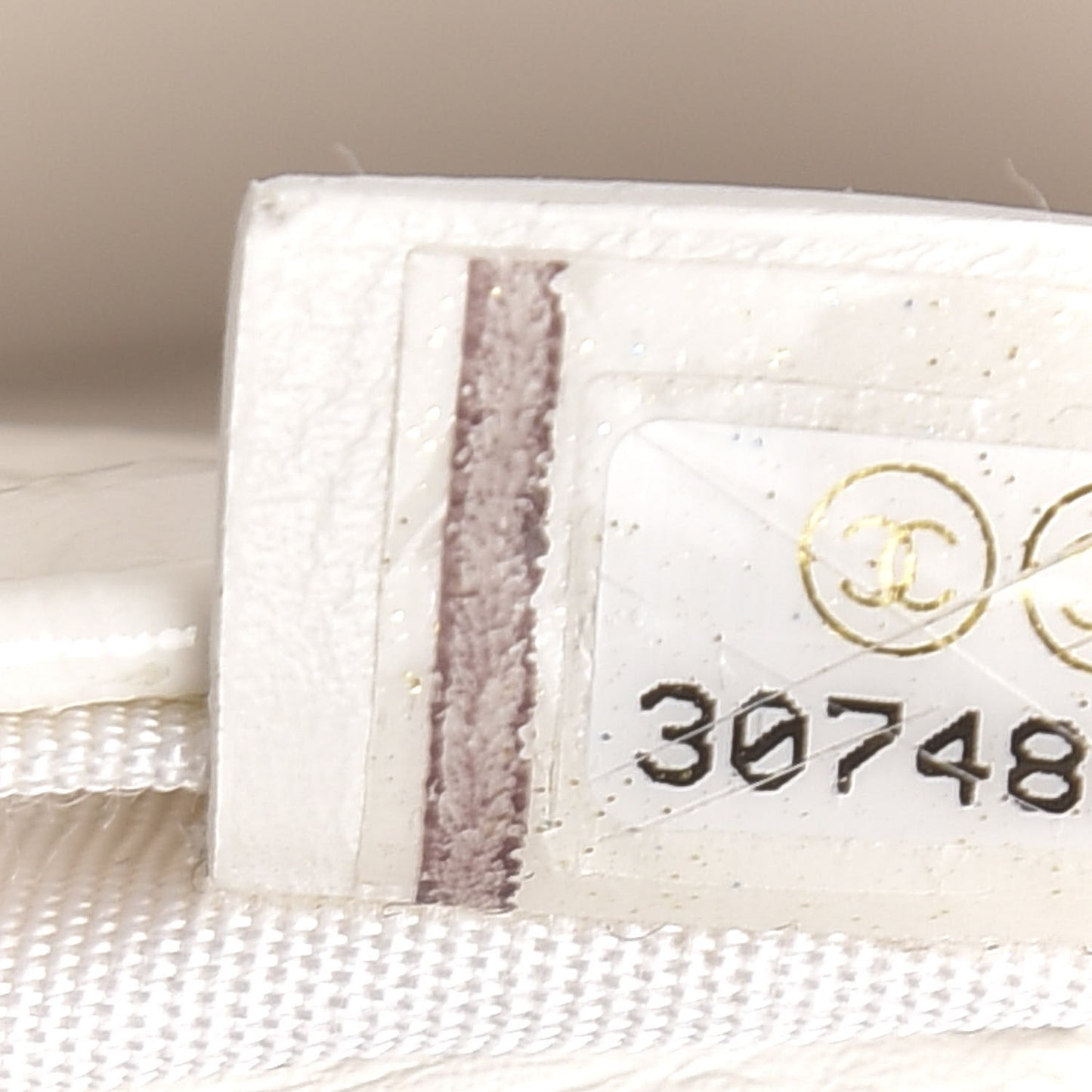 Shiny Aged Calfskin Quilted Waist Belt Bag White
