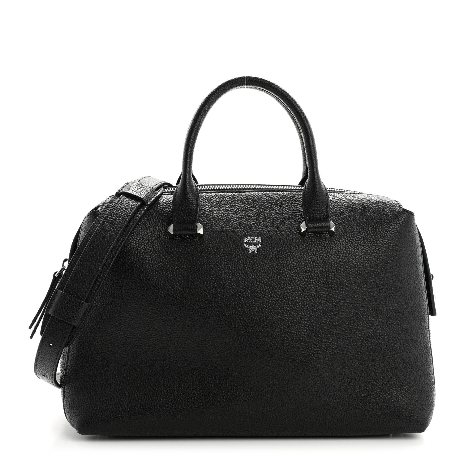MCM Grained Calfskin Medium Ella Boston Black 1 of 9