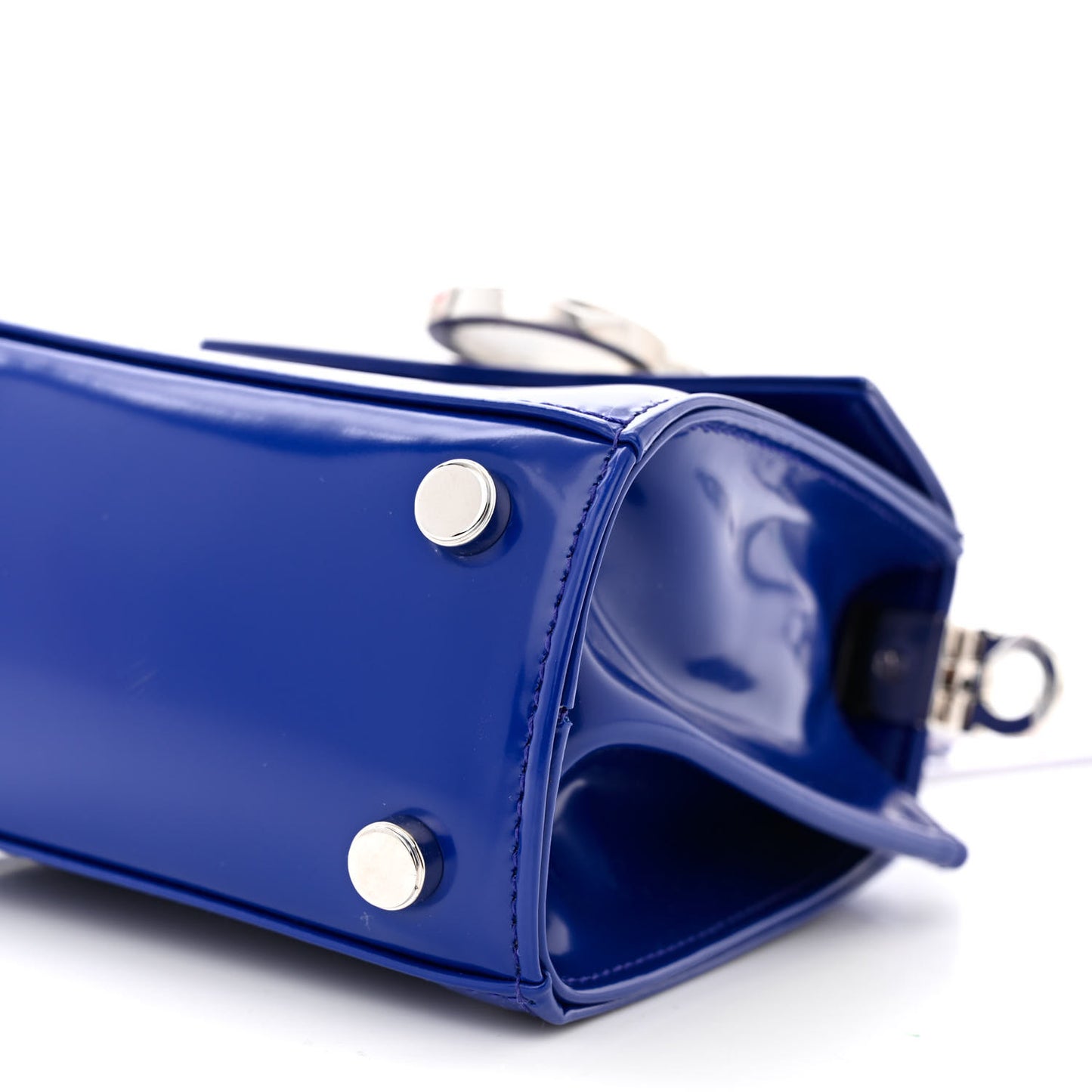 Brushed Calfskin Micro Iconic Top Handle Bag Lapis Lazuli