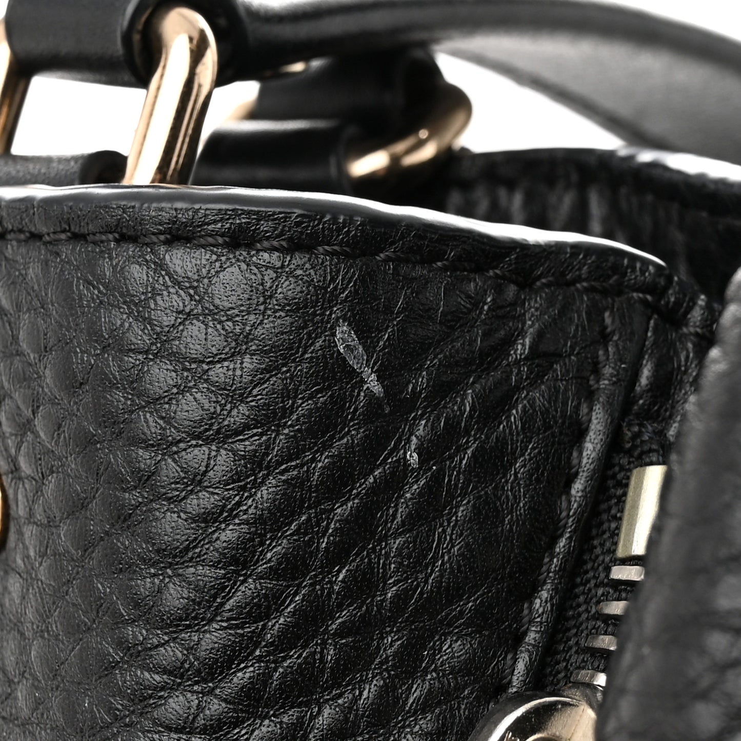 Grainy Calfskin House Check Medium Maidstone Black