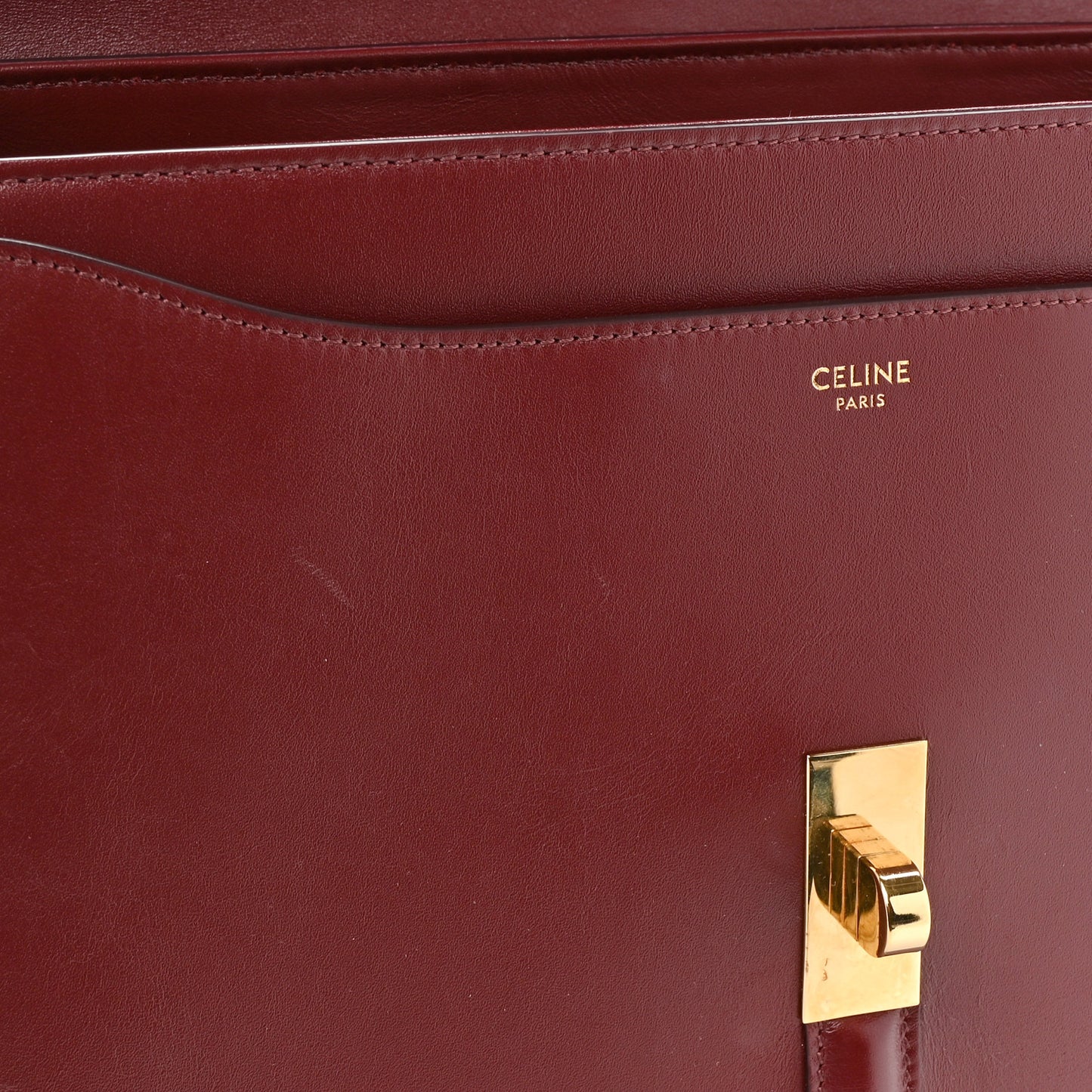 Satinated Calfskin Medium 16 Top Handle Bag Light Burgundy