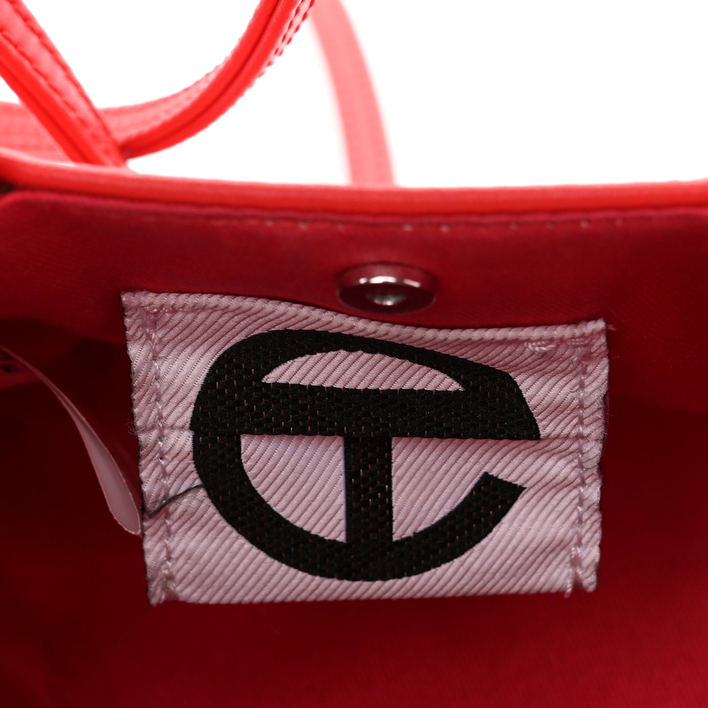Vegan Leather Small Shopping Bag Red