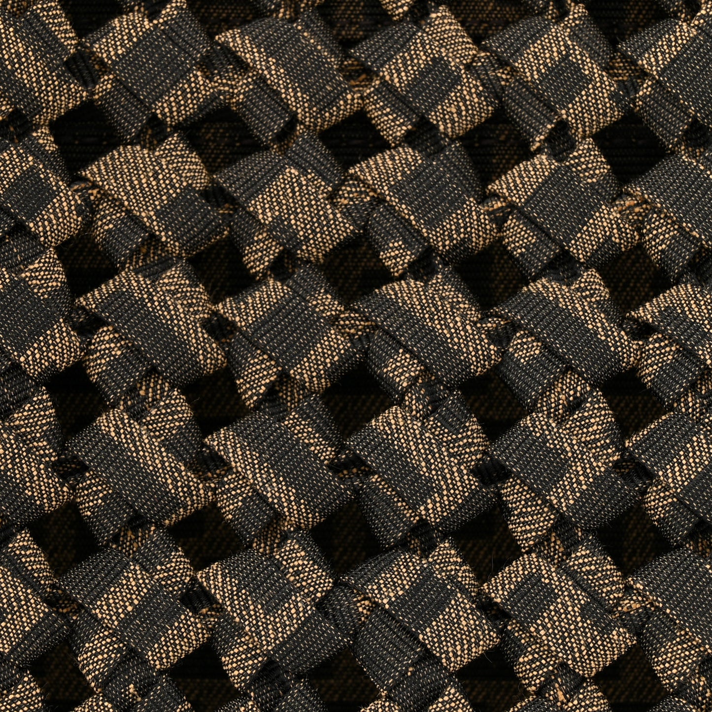 Fabric Jacquard FF 1974 Woven Knotted Mini Peekaboo I SEE U Satchel Tobacco Moro