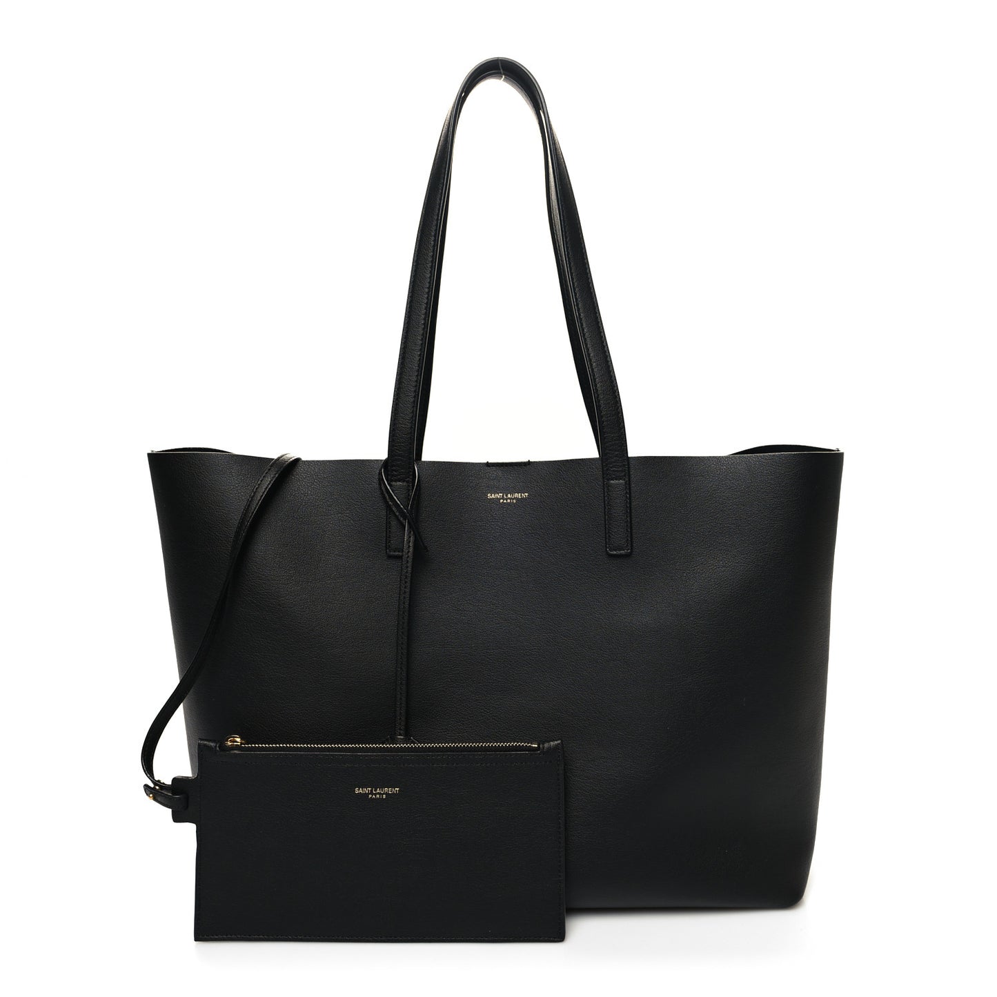 Calfskin Large Shopping Tote Black