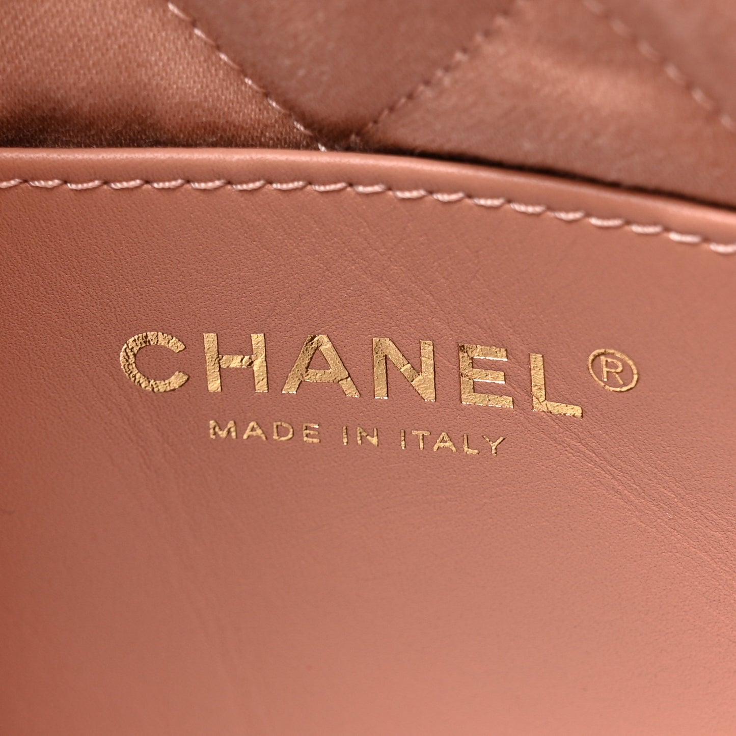 Metallic Calfskin Quilted Mini Chanel 22 Copper