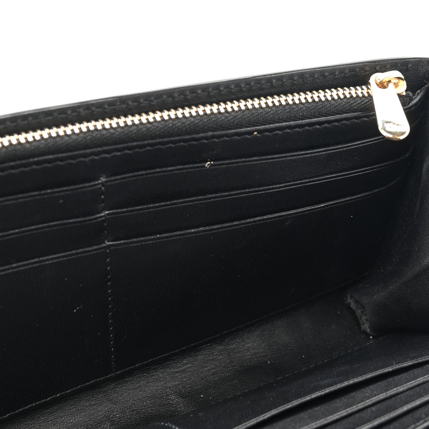 Grained Calfskin Cannage Lady Dior Rendezvous Chain Wallet Black