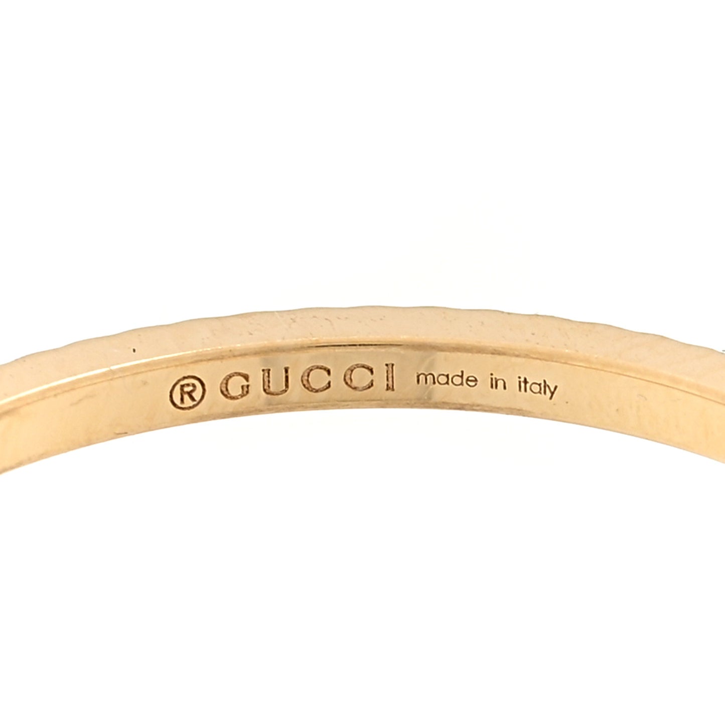 18K Yellow Gold GG Running Charm Ring 49 5
