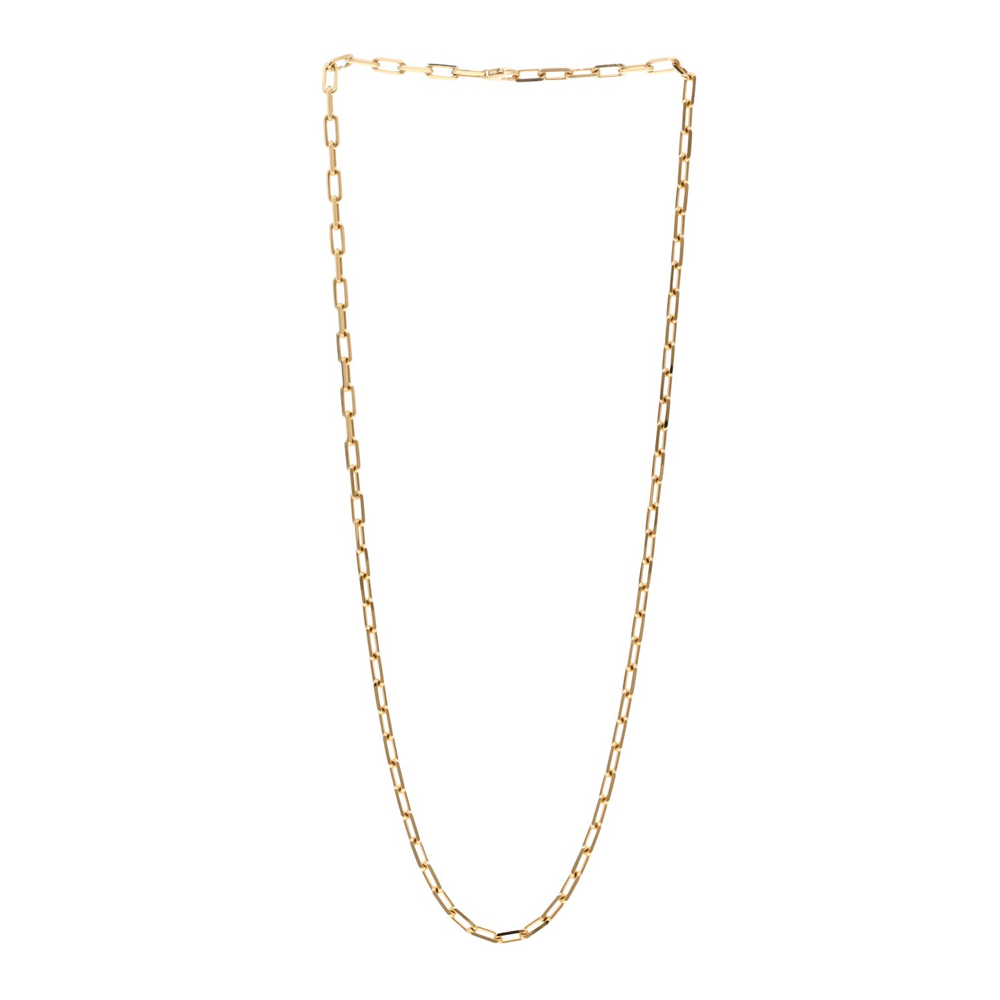 18K Yellow Gold SM Santos De Cartier Link Necklace 22"