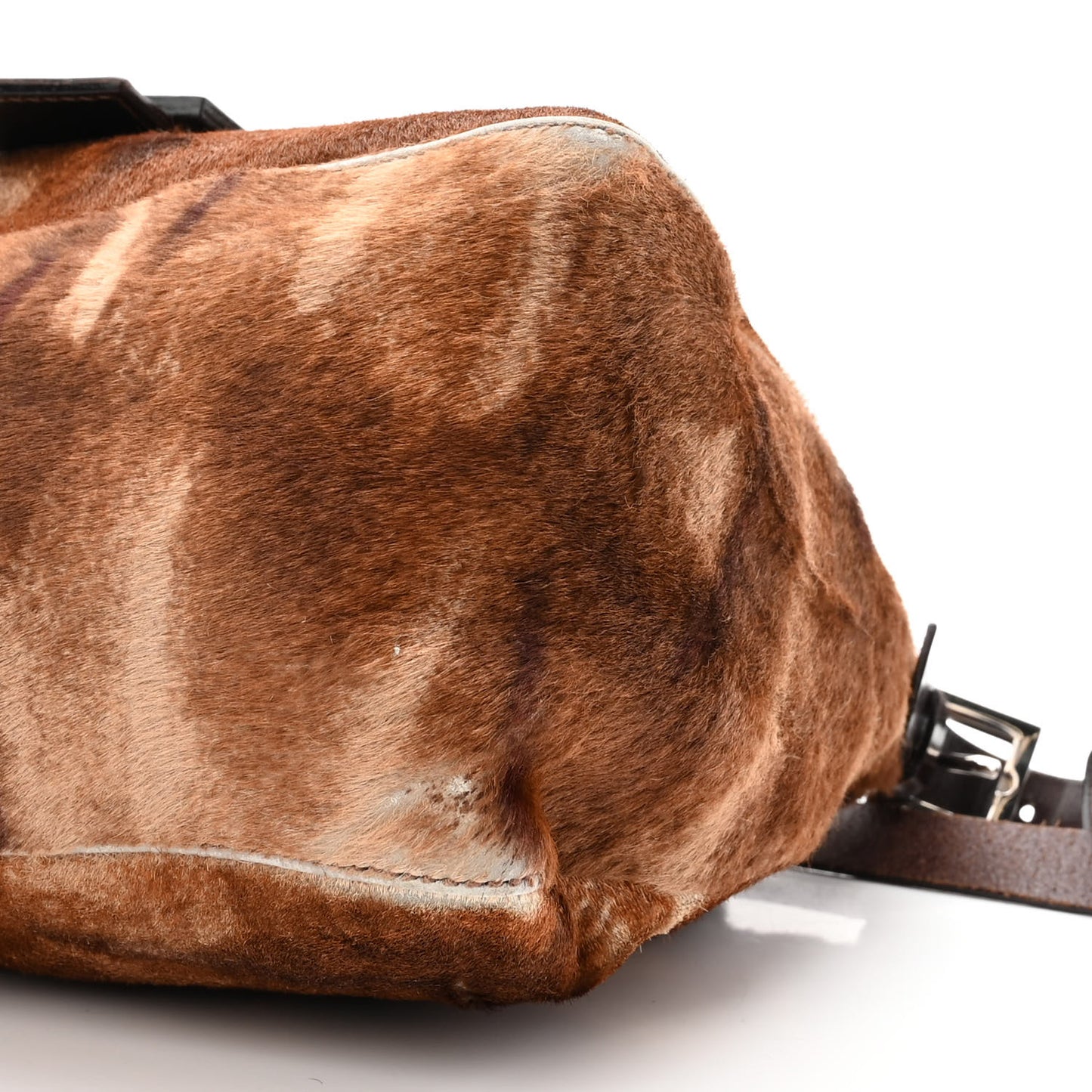 Calf Hair Mama Baguette Brown