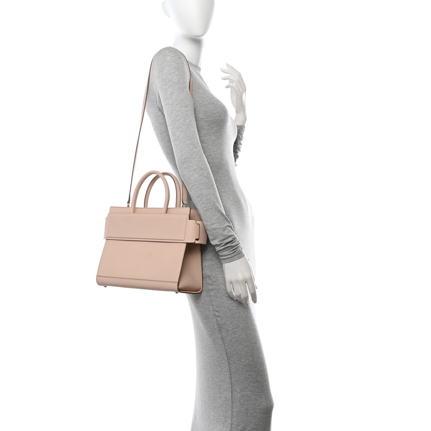 Givenchy Grained Calfskin Small Horizon Satchel Beige 2 of 10