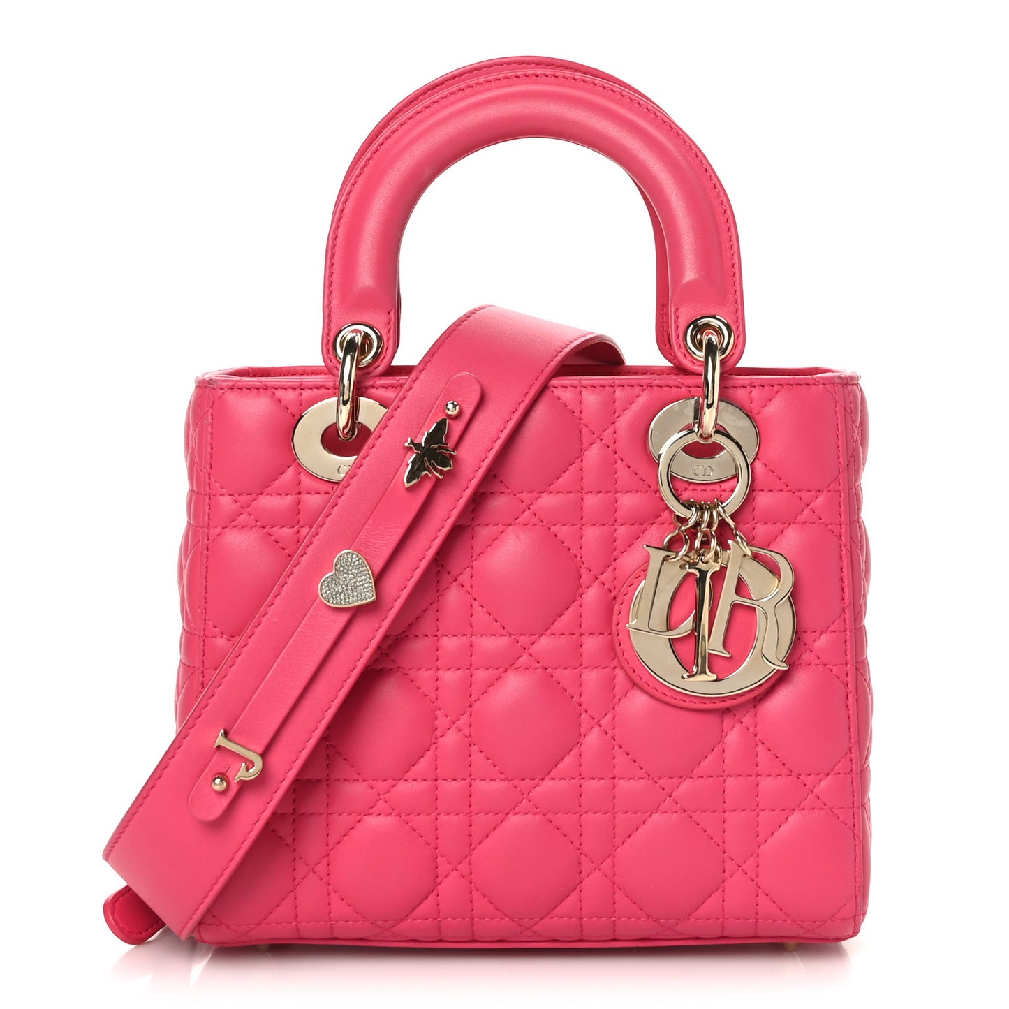 Lambskin Cannage Small My ABCDior Lady Dior Fraise