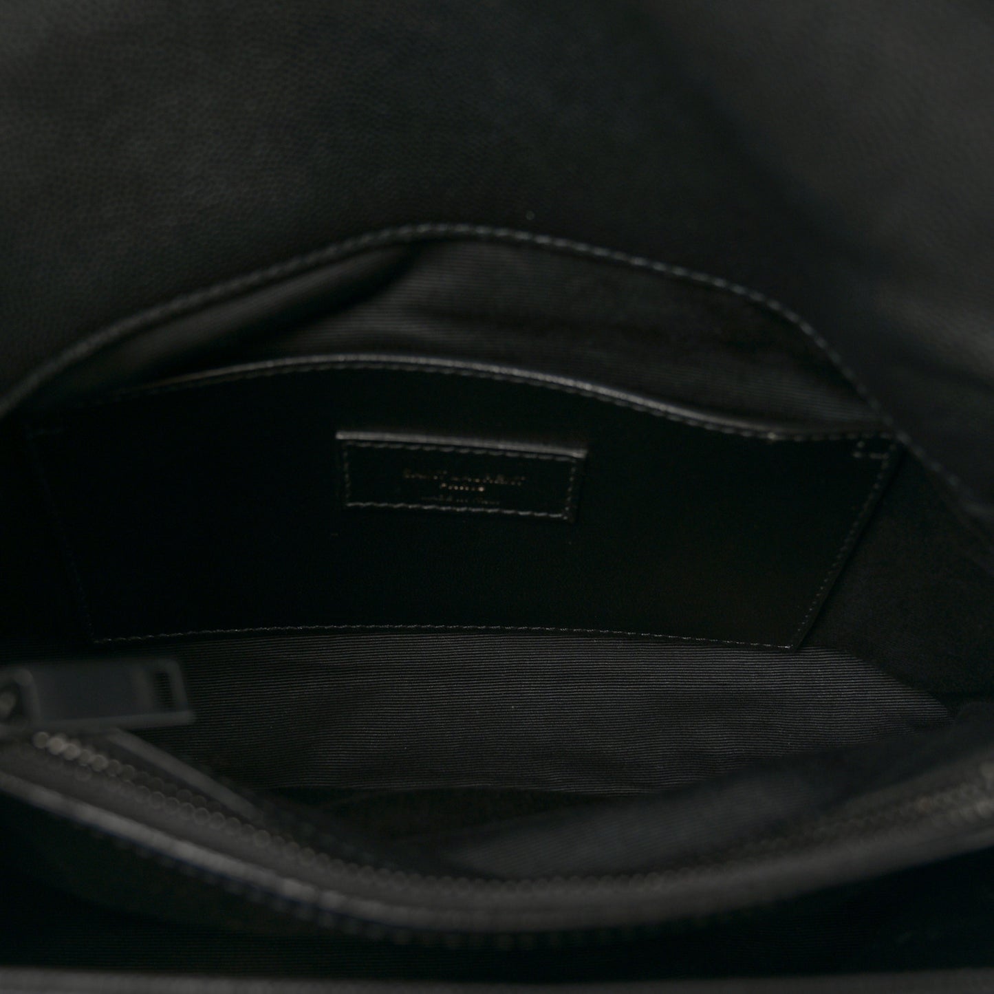 Grain De Poudre Medium West Hollywood Monogram Fold-Over Black