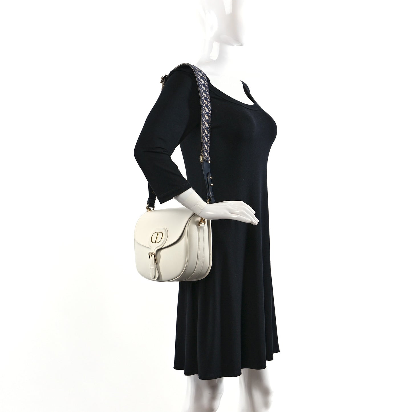 Box Calfskin Large Bobby Flap White