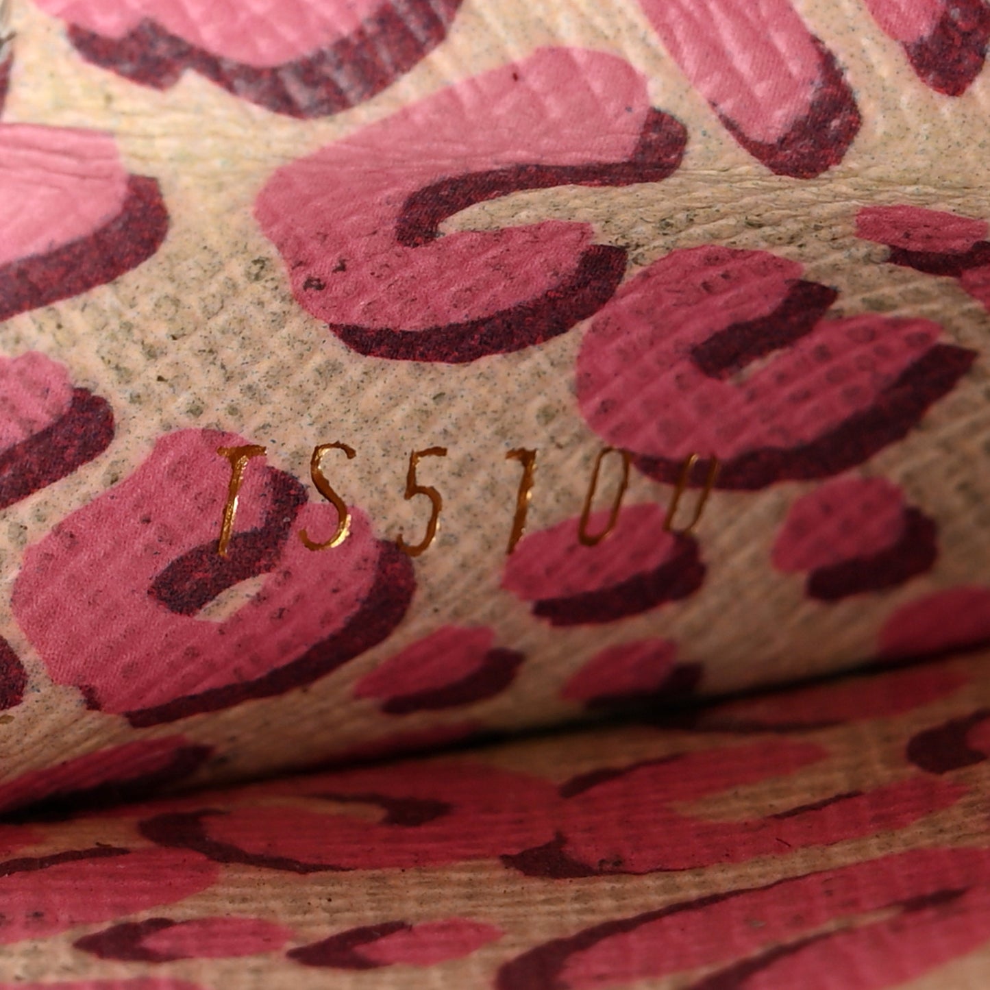 Monogram Leopard Coeur Heart Coin Purse Blanc Corail