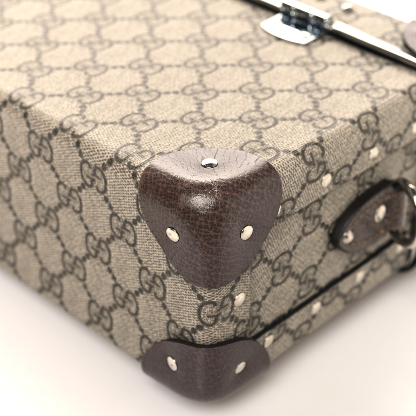 GG Supreme Monogram Globe-Trotter Beauty Case Brown
