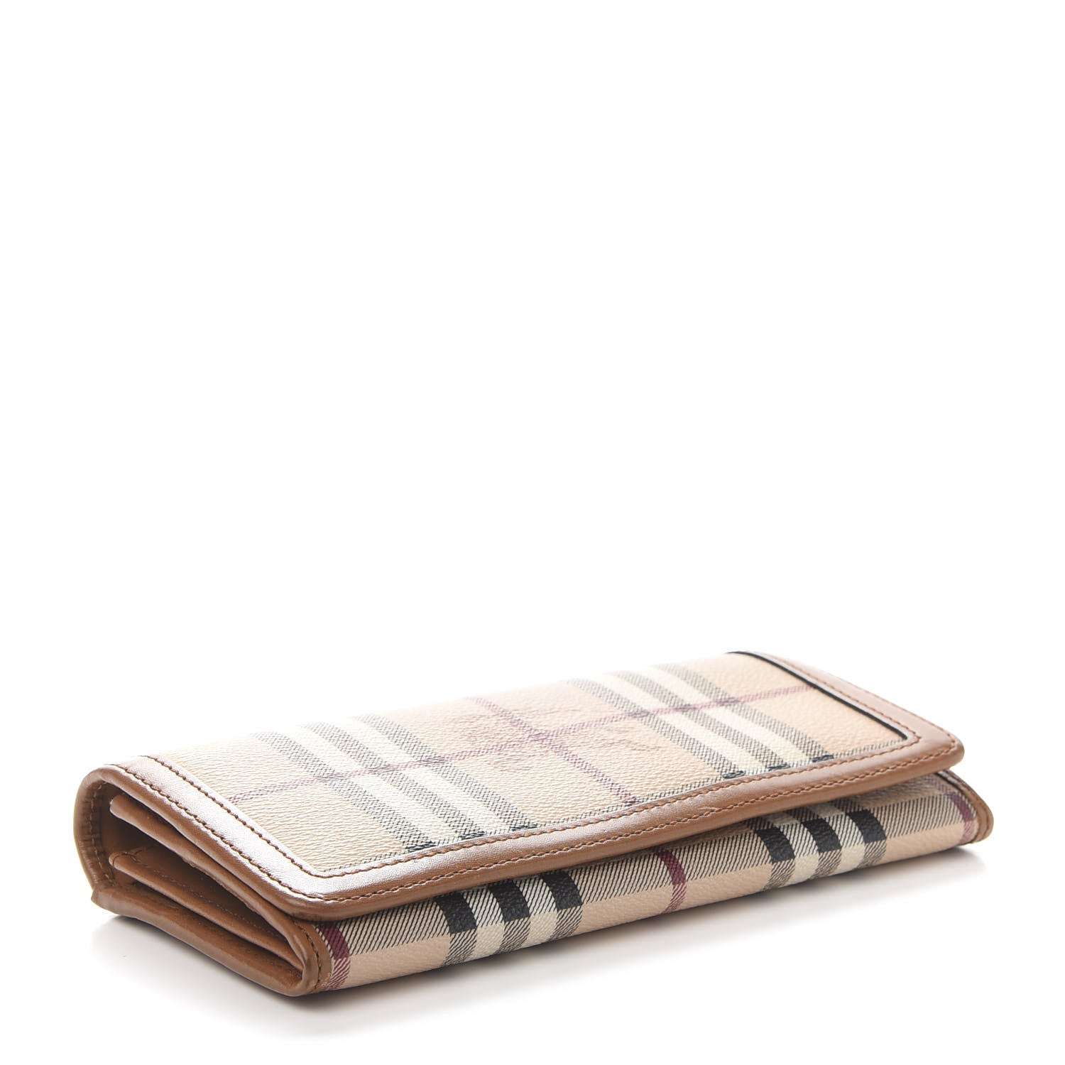 Burberry Haymarket Check Penrose Continental Wallet Tan 4 of 11