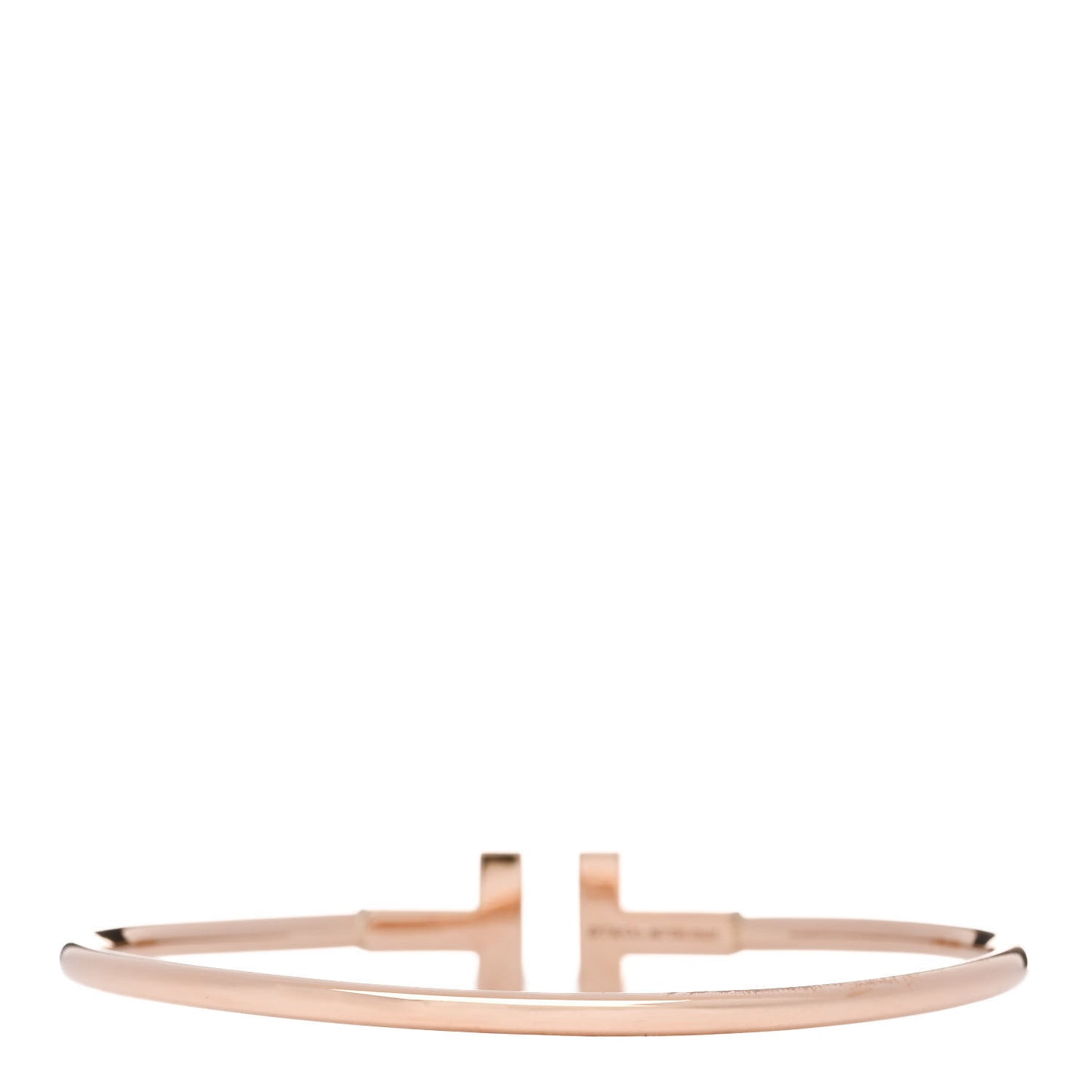 18K Rose Gold Diamond T Wire Bracelet