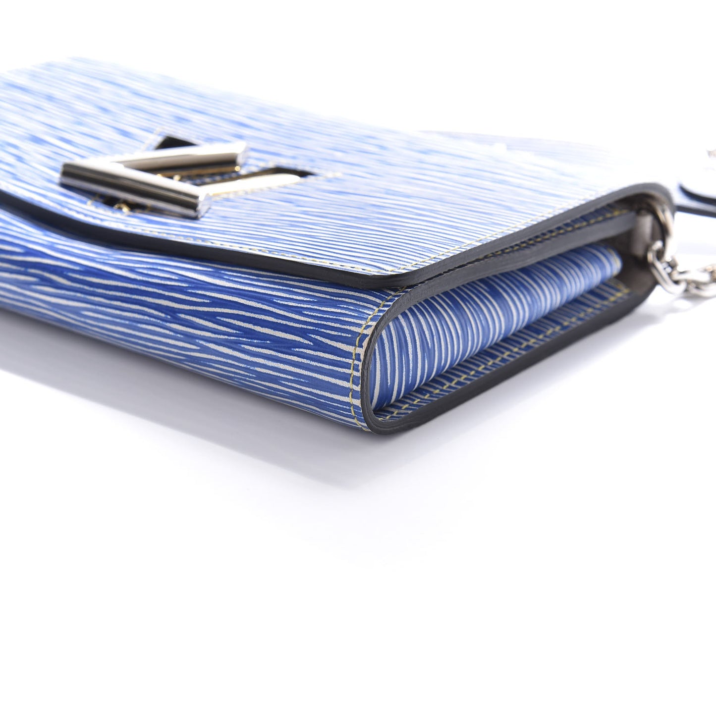 Epi Twist Chain Wallet Denim Light