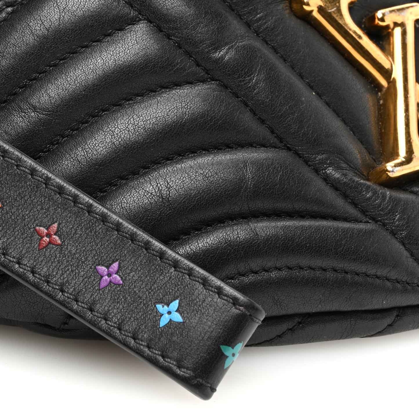 Calfskin Quilted New Wave Bumbag Black