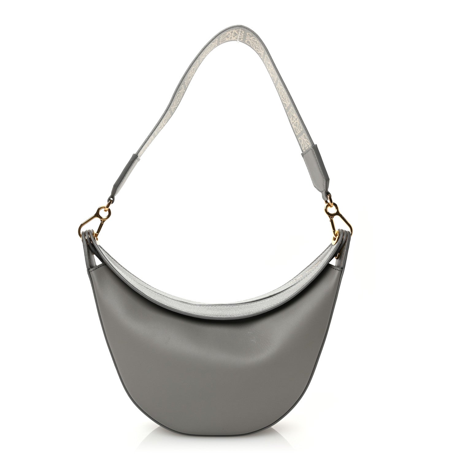 Loewe Satin Calfskin Jacquard Small Luna Bag Pearl Grey 1661044