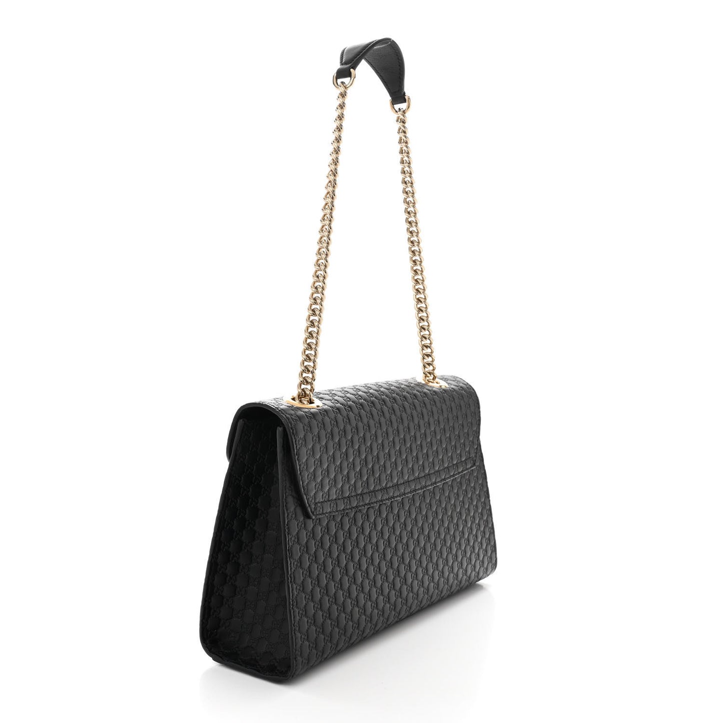 Microguccissima Medium Emily Chain Shoulder Bag Black