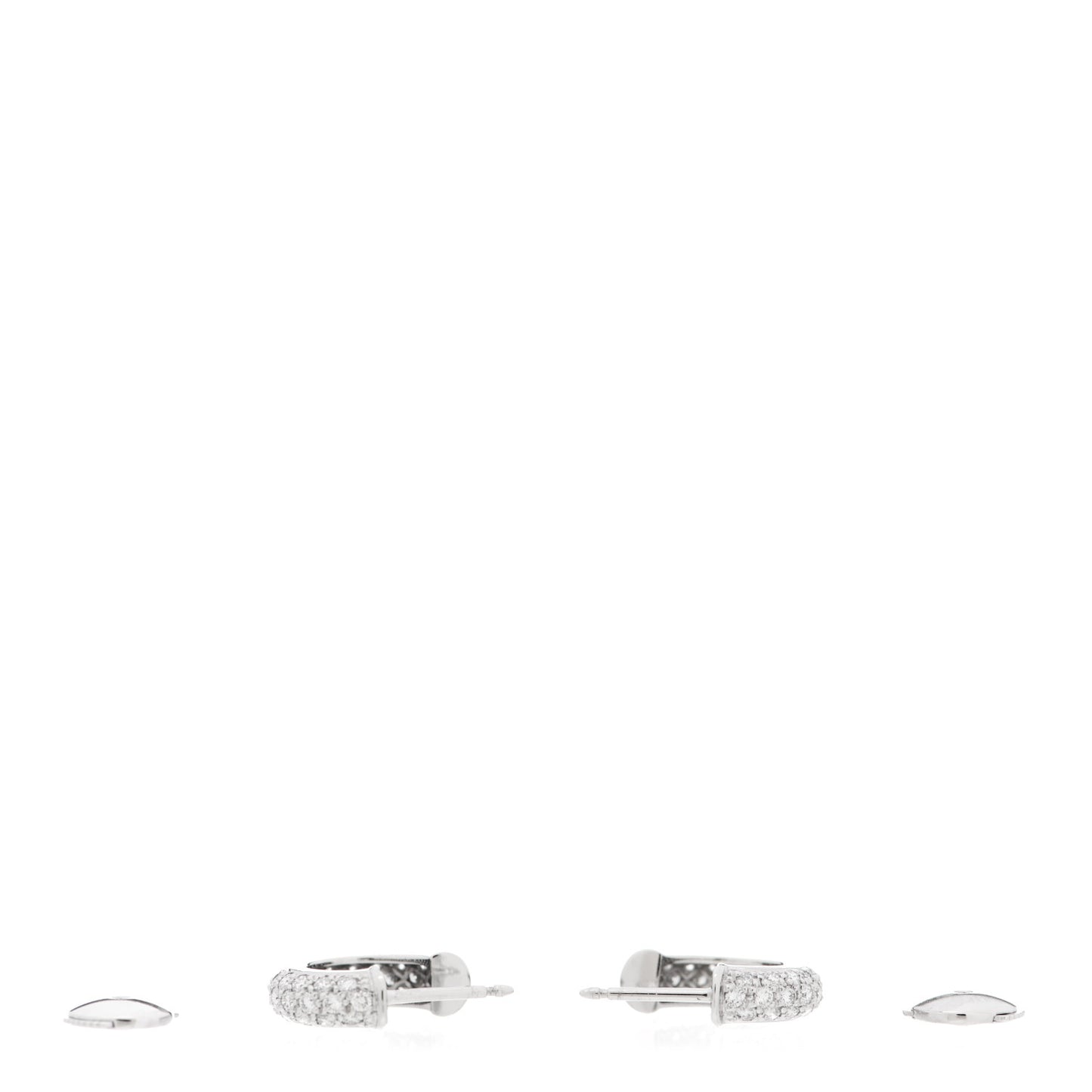 Platinum Diamond Etincelle De Cartier Hoop Earrings