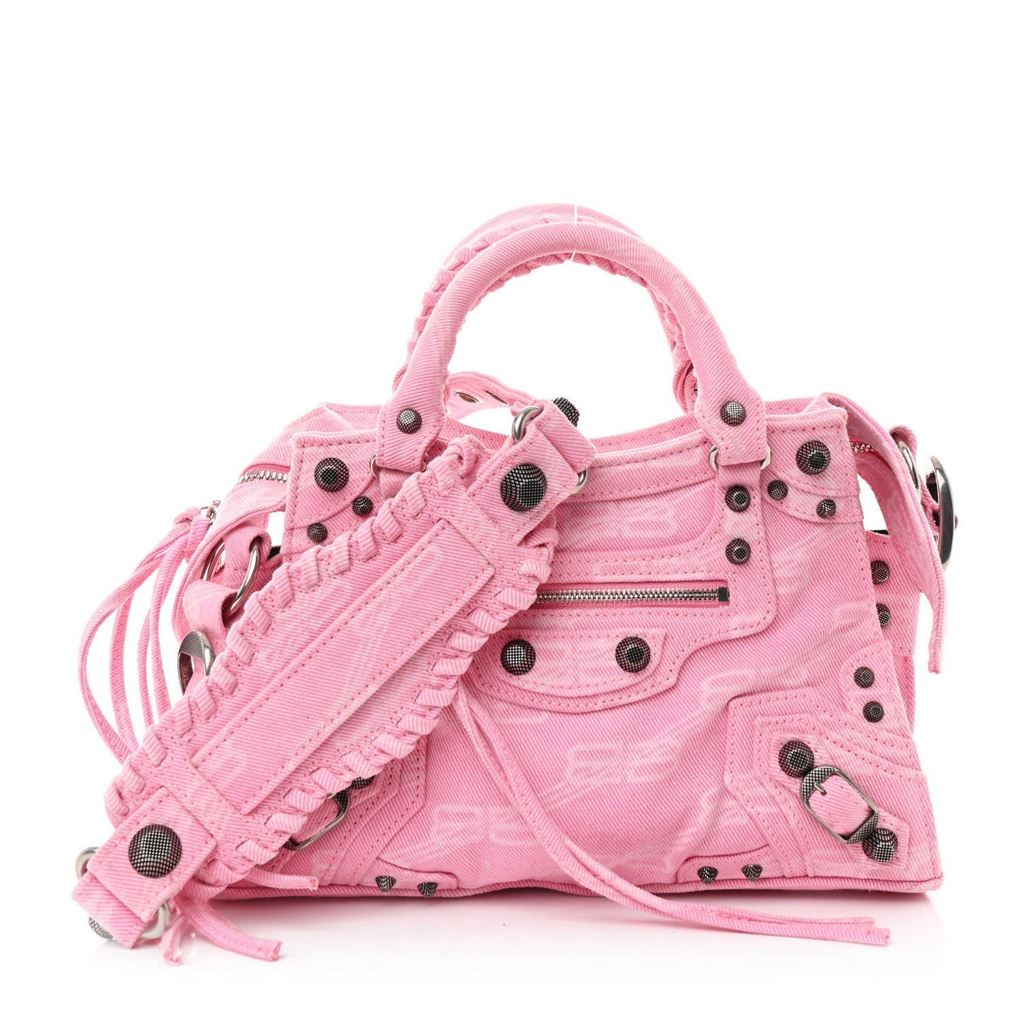 Denim BB Monogram Neo Cagole Handbag XS Pink