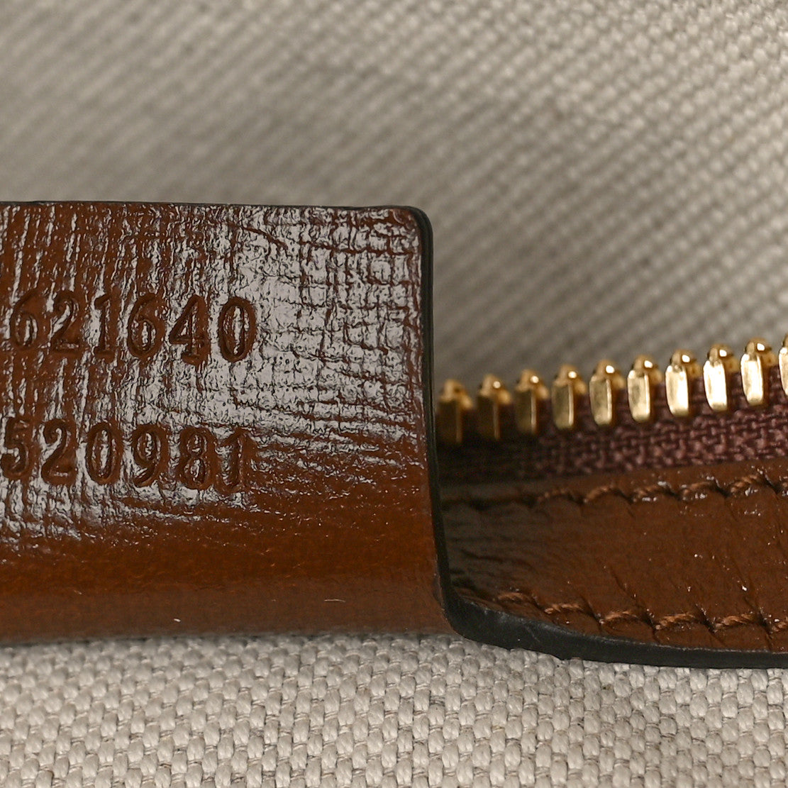 Gucci GG Supreme Monogram Azalea Calfskin Horsebit 1955 Duffle Bag Beige Ebony Brown Sugar 7 of 10