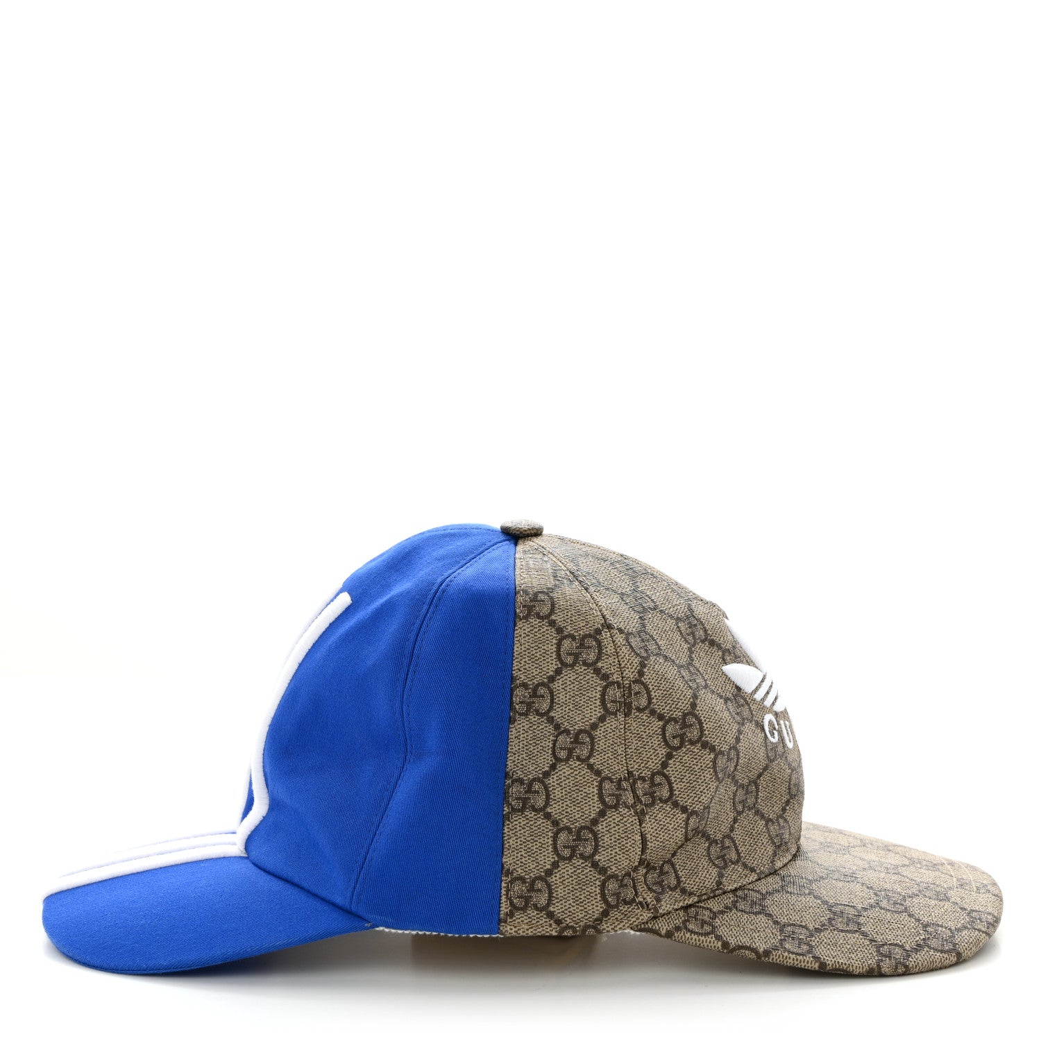 Gucci X ADIDAS GG Supreme Monogram Double Sided Baseball Hat M Blue Beige 5 of 13