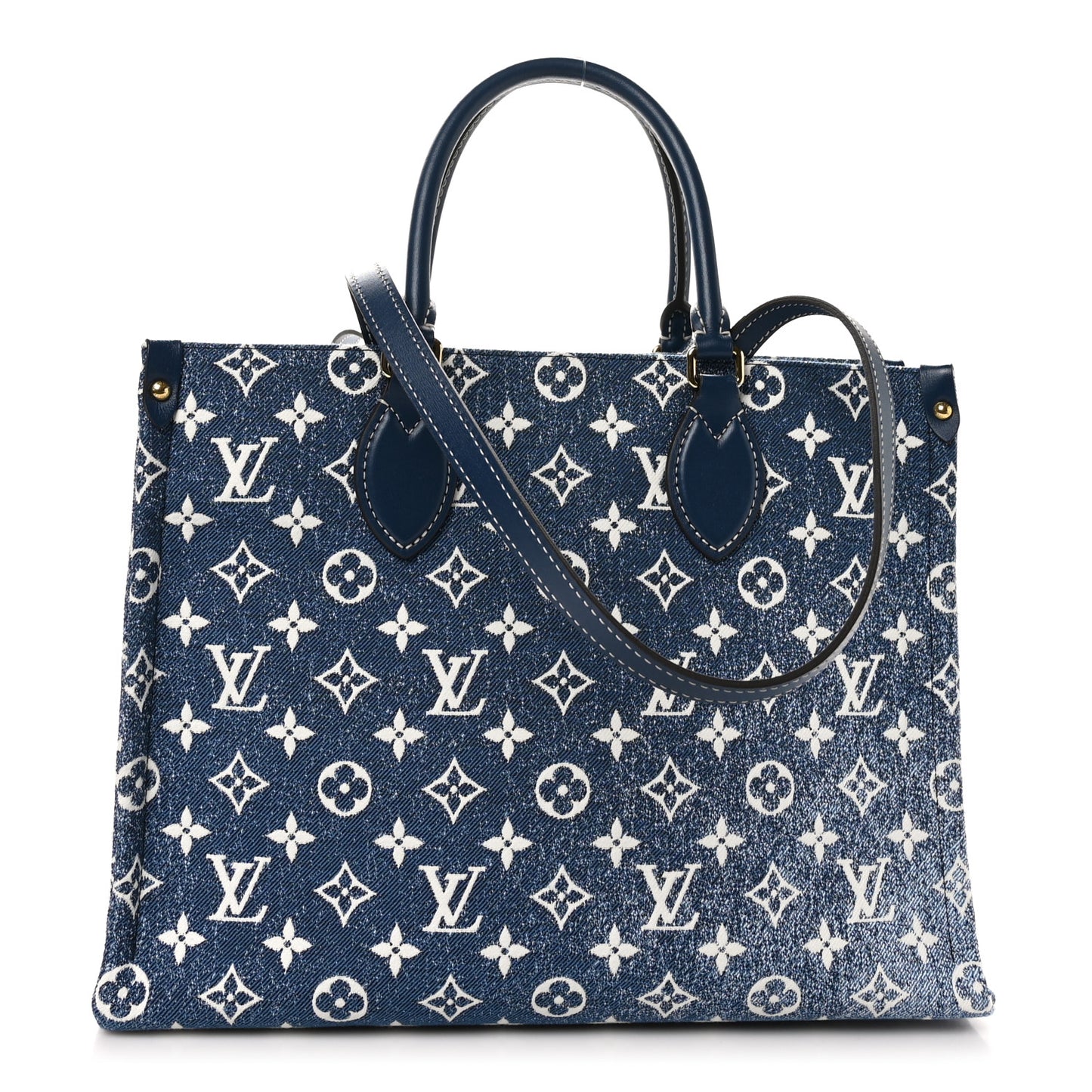 Monogram Jacquard Denim Onthego MM Bleu
