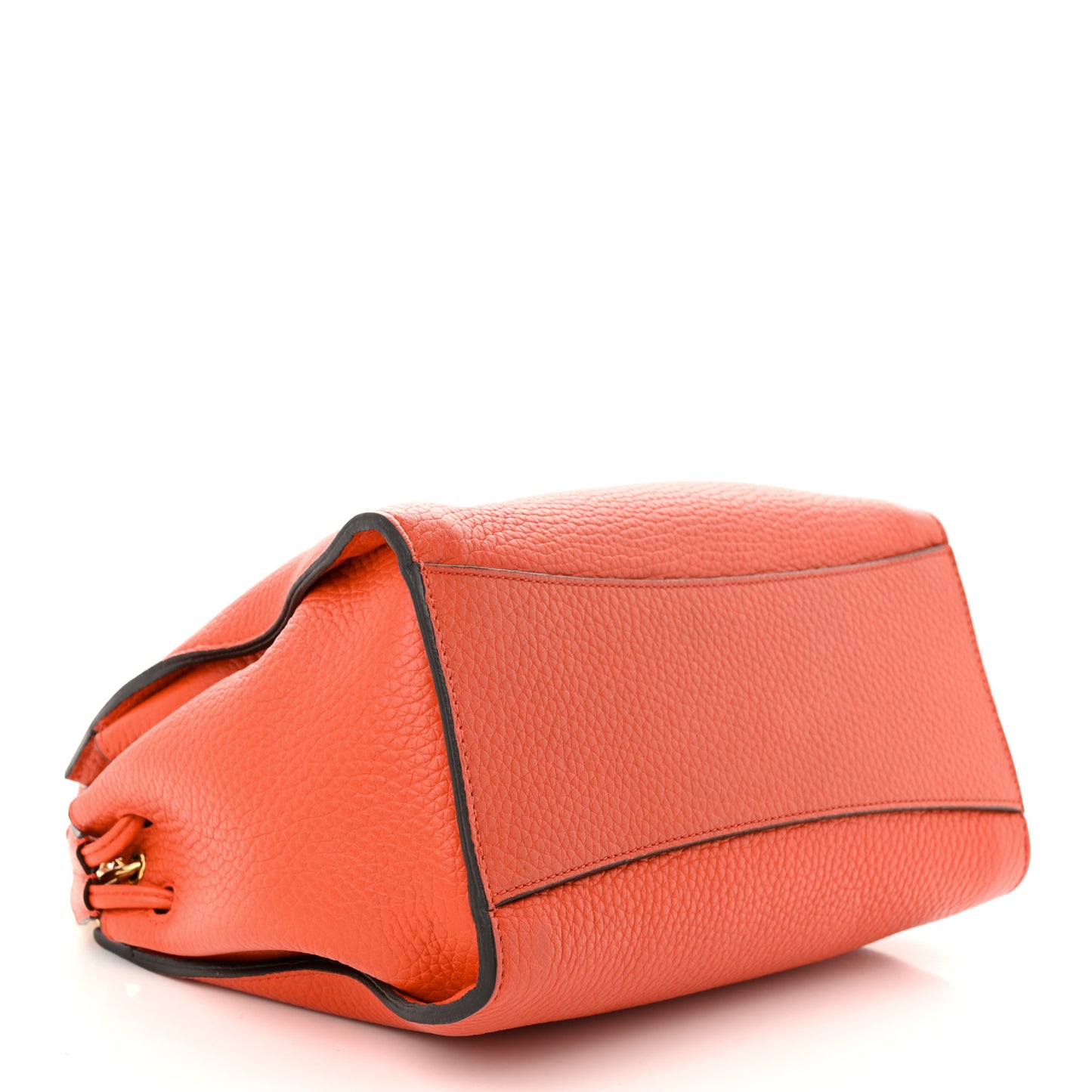 Heavy Grain Small Iris Tote Coral Orange