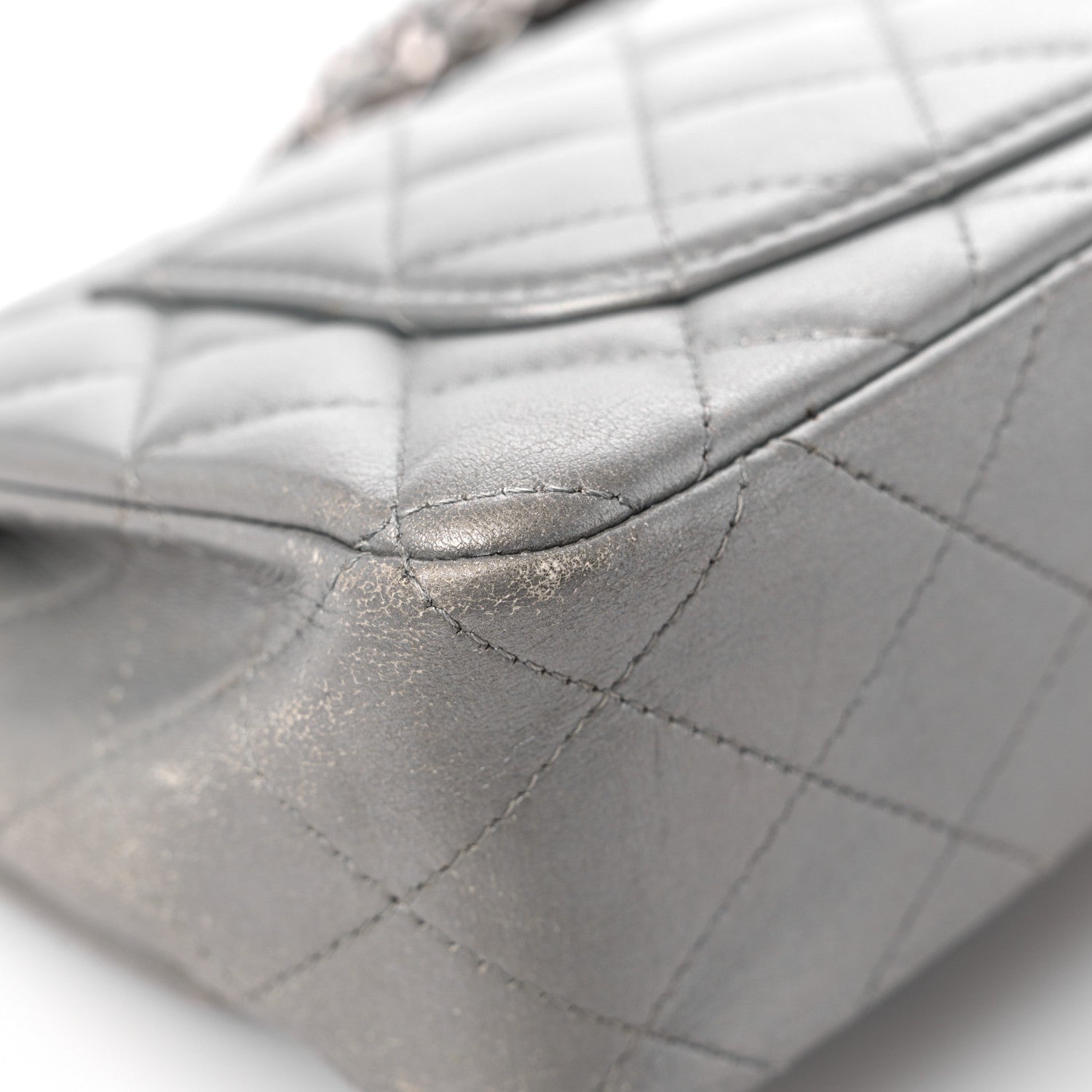 Chanel Metallic Calfskin Quilted Mini Rectangular Flap Ruthenium 10 of 15