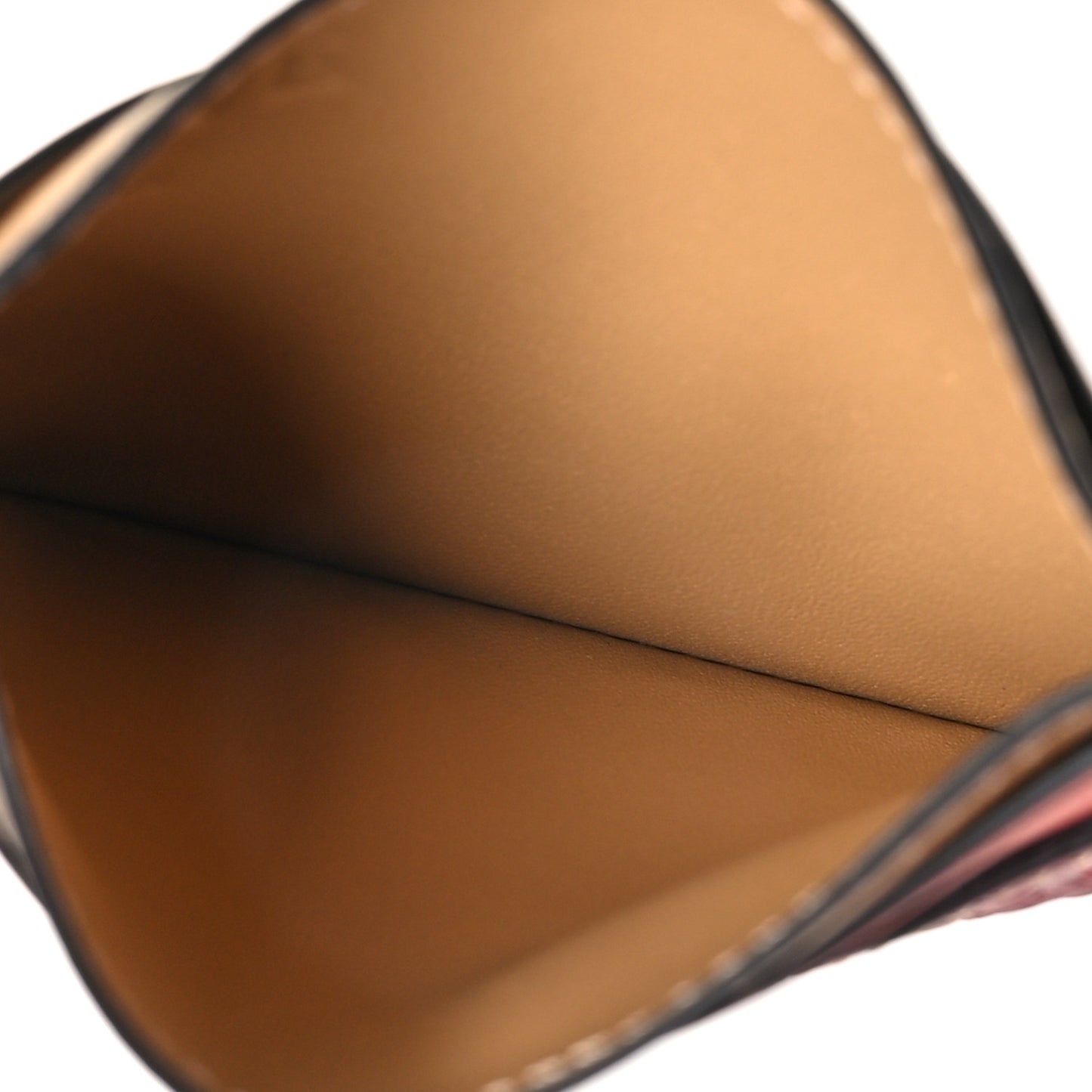 Calfskin Puzzle Colorblock Card Holder Multicolor