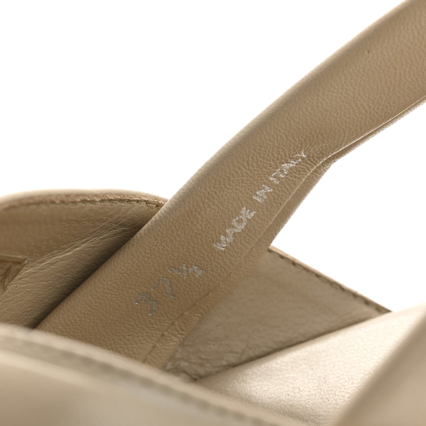 Nappa Quilted Padded Platform Slingback Sandals 37.5 Deserto